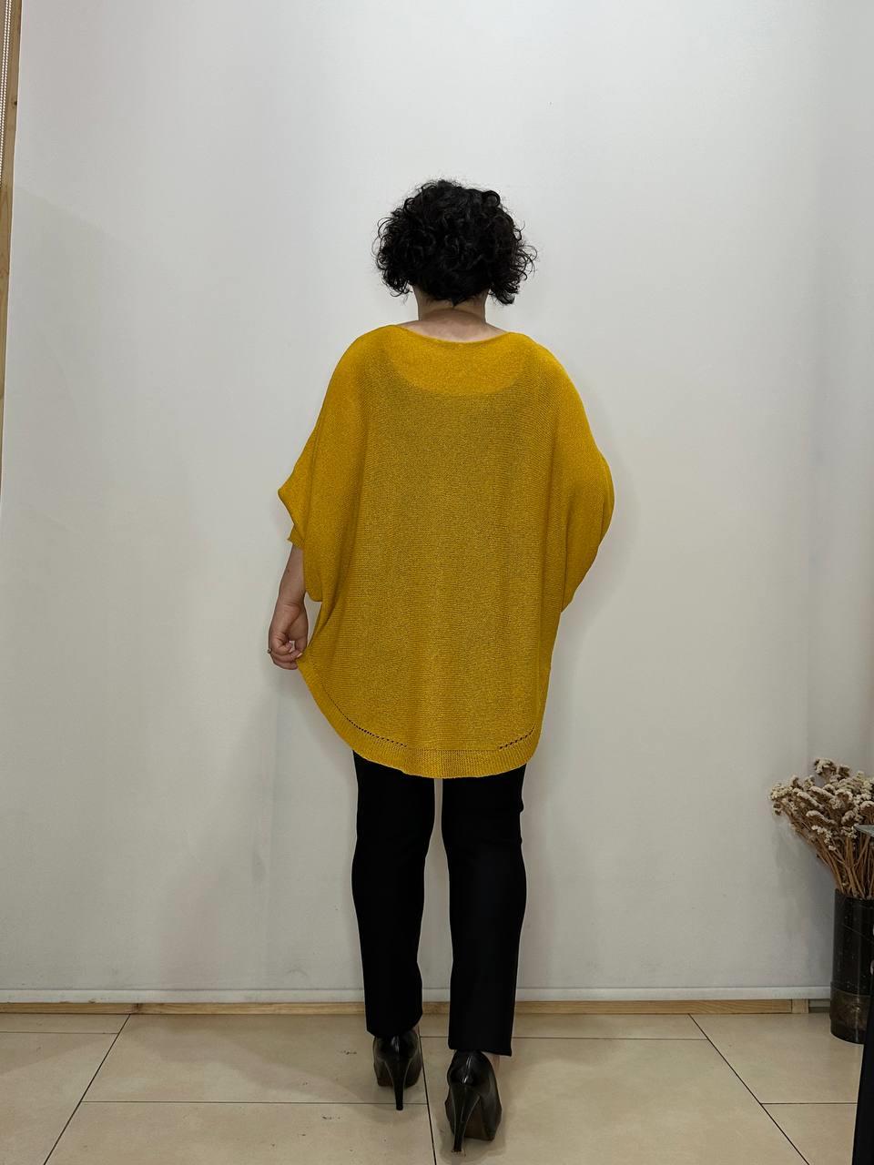 Pamuklu Merserize Oval Kesim Cepli Salaş Bluz