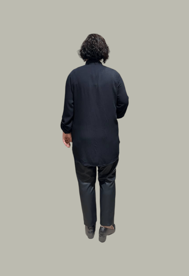 Varak Yazı Baskılı Oversize Gömlek