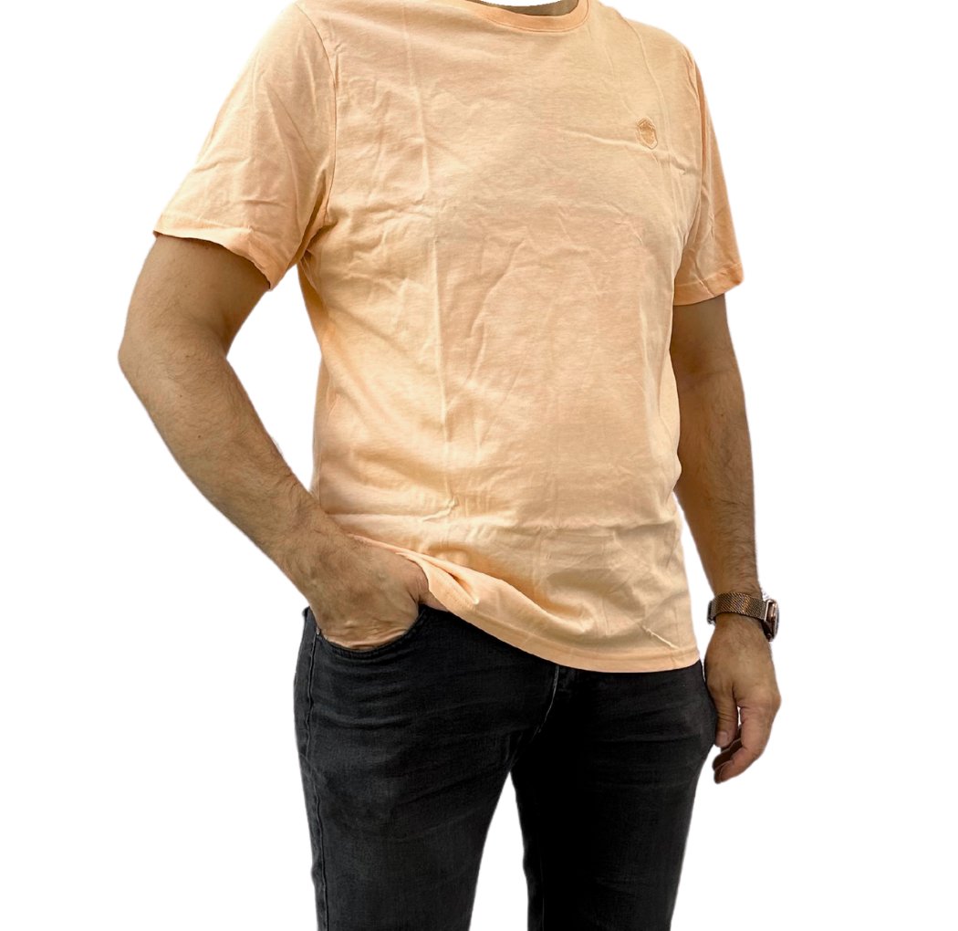 Lumberjack CT102 basıc pastel turuncu t-shirt