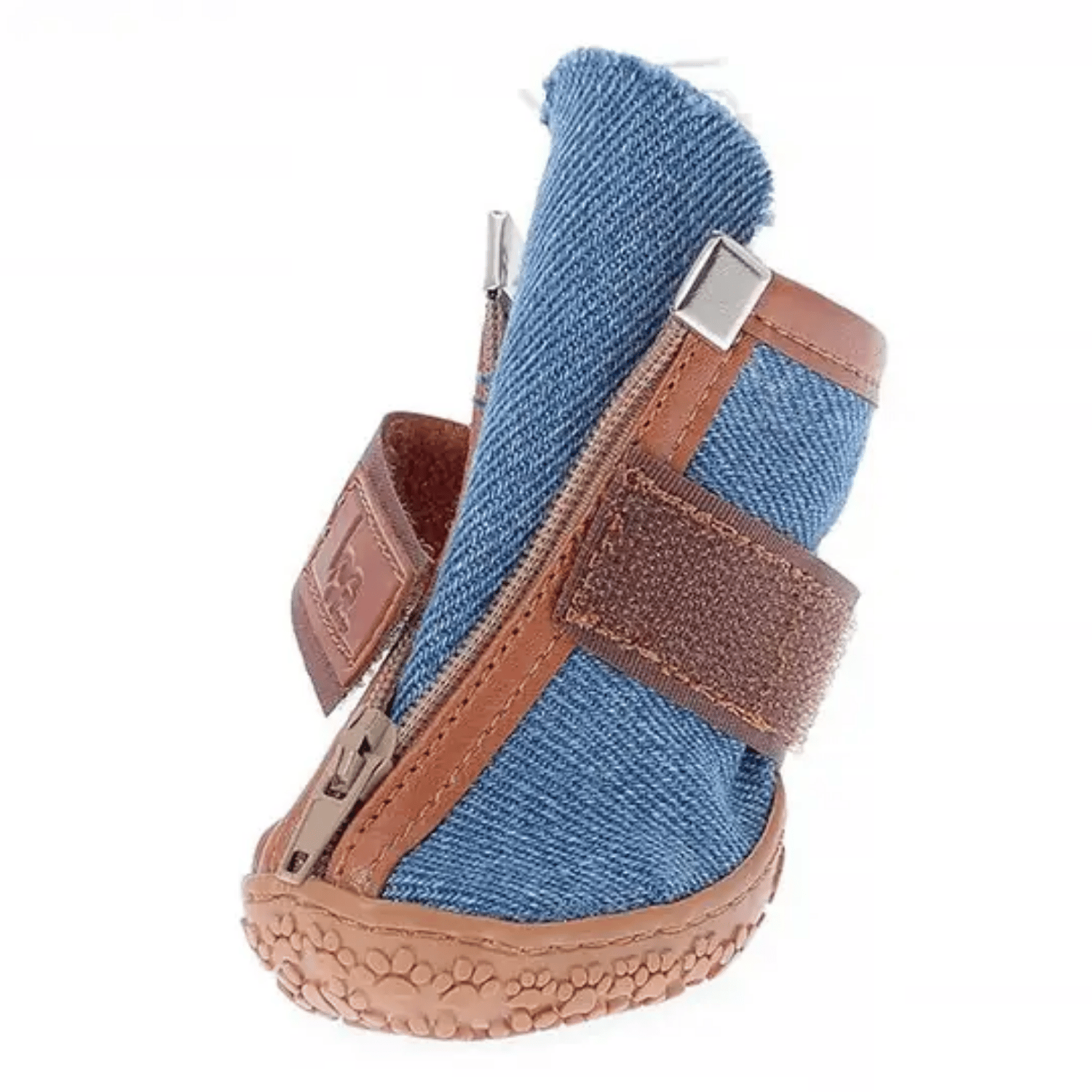 Be Design Fermuarlı Taba Dark Denim Köpek Ayakkabısı