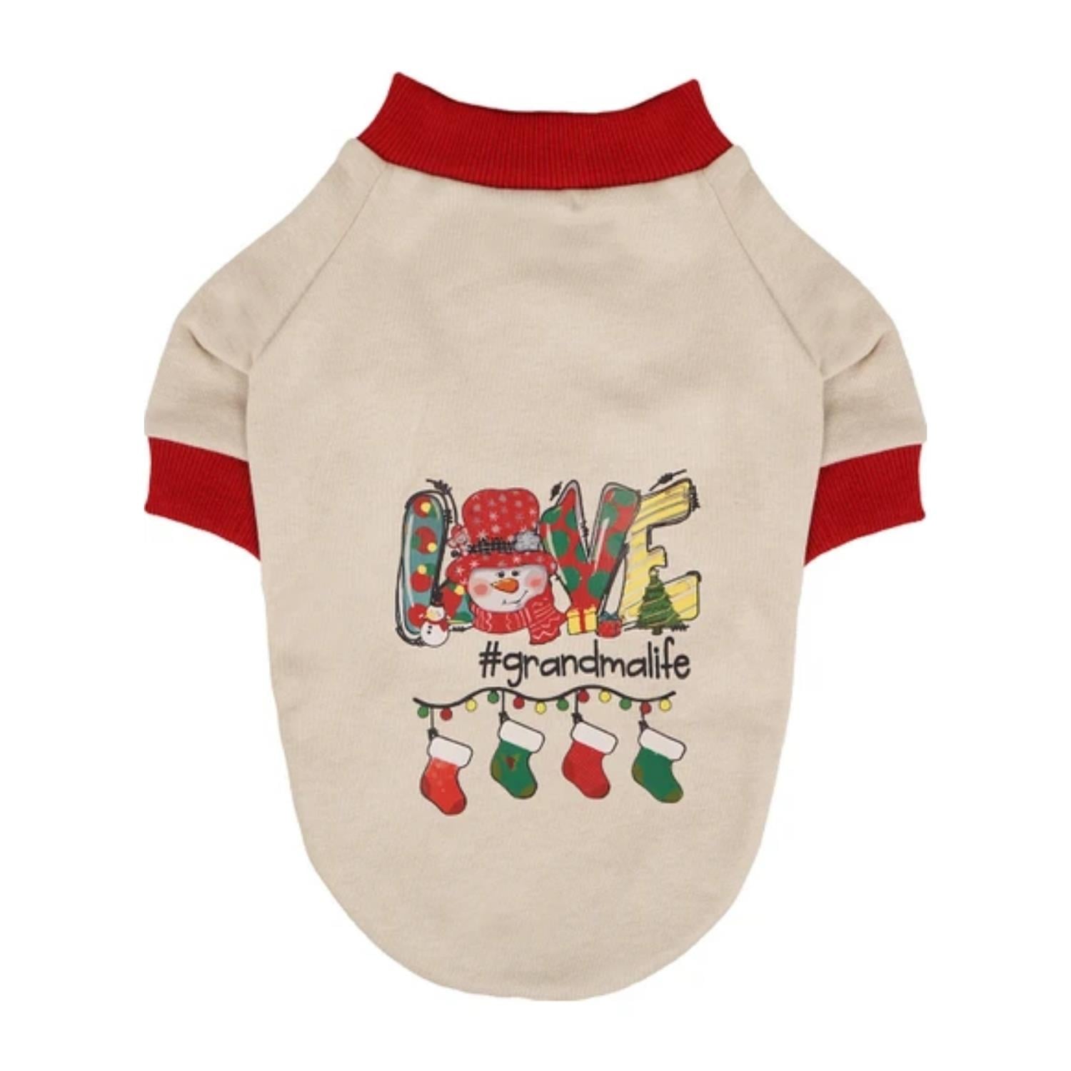 Be Design Krem Pet Kıyafet Christmas Kedi & Köpek Sweatshirt