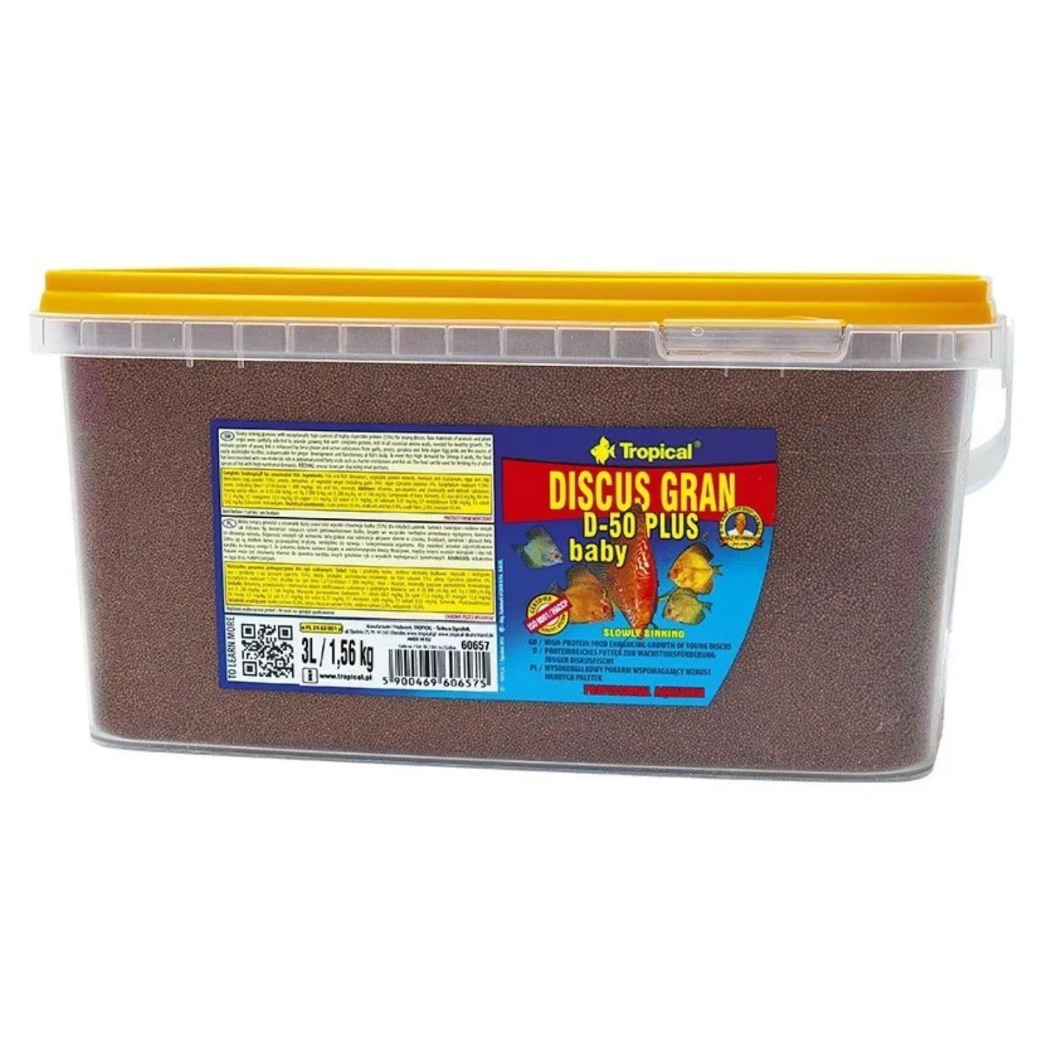 Tropical Discus Gran D-50 Plus Baby 3Lt/1,56Kg