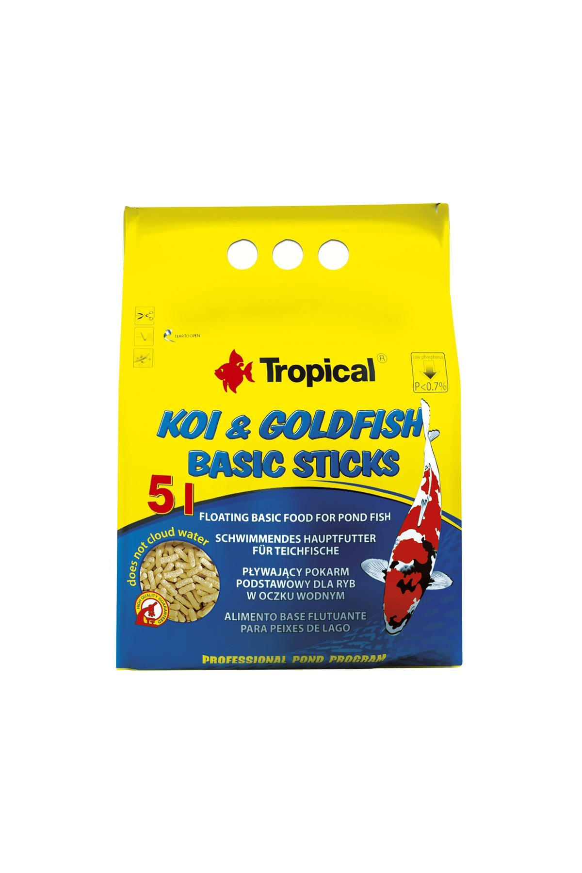 Tropical Koi&Goldfish Basic Sticks 50Lt/4Kg