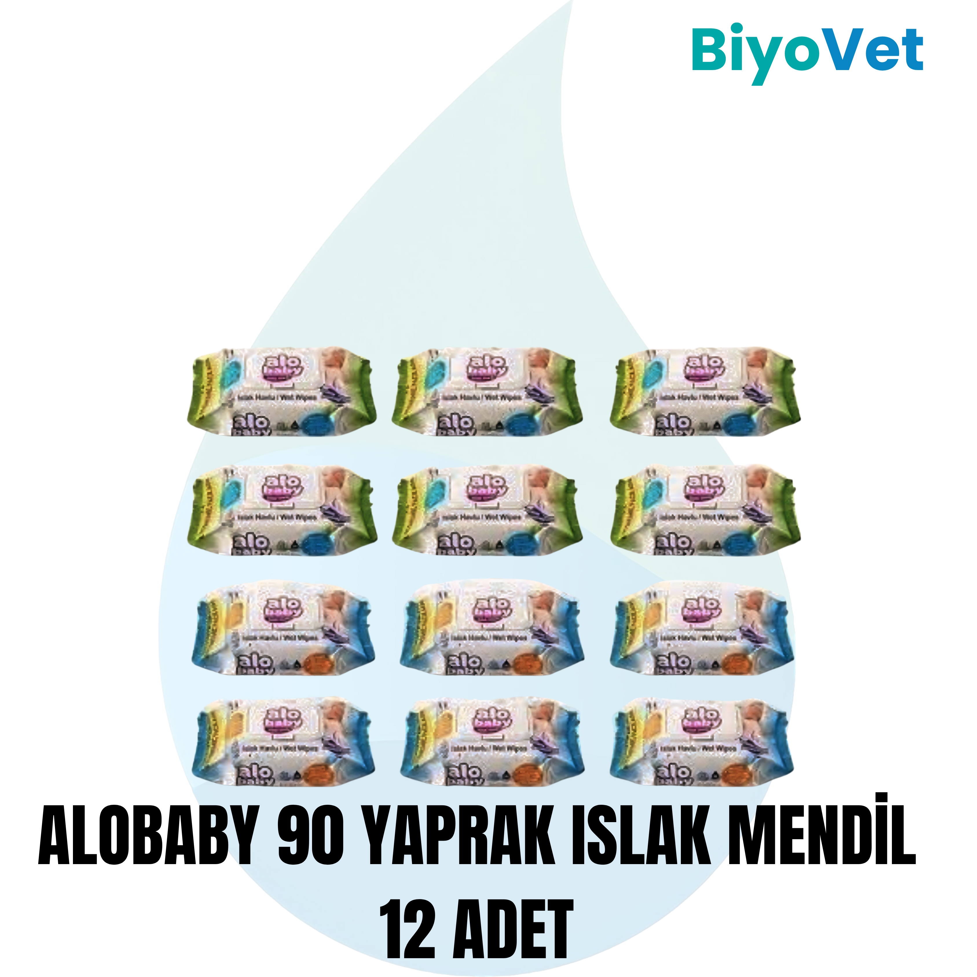 ALOBABY ISLAK MENDİL 90'lı*12 ADET