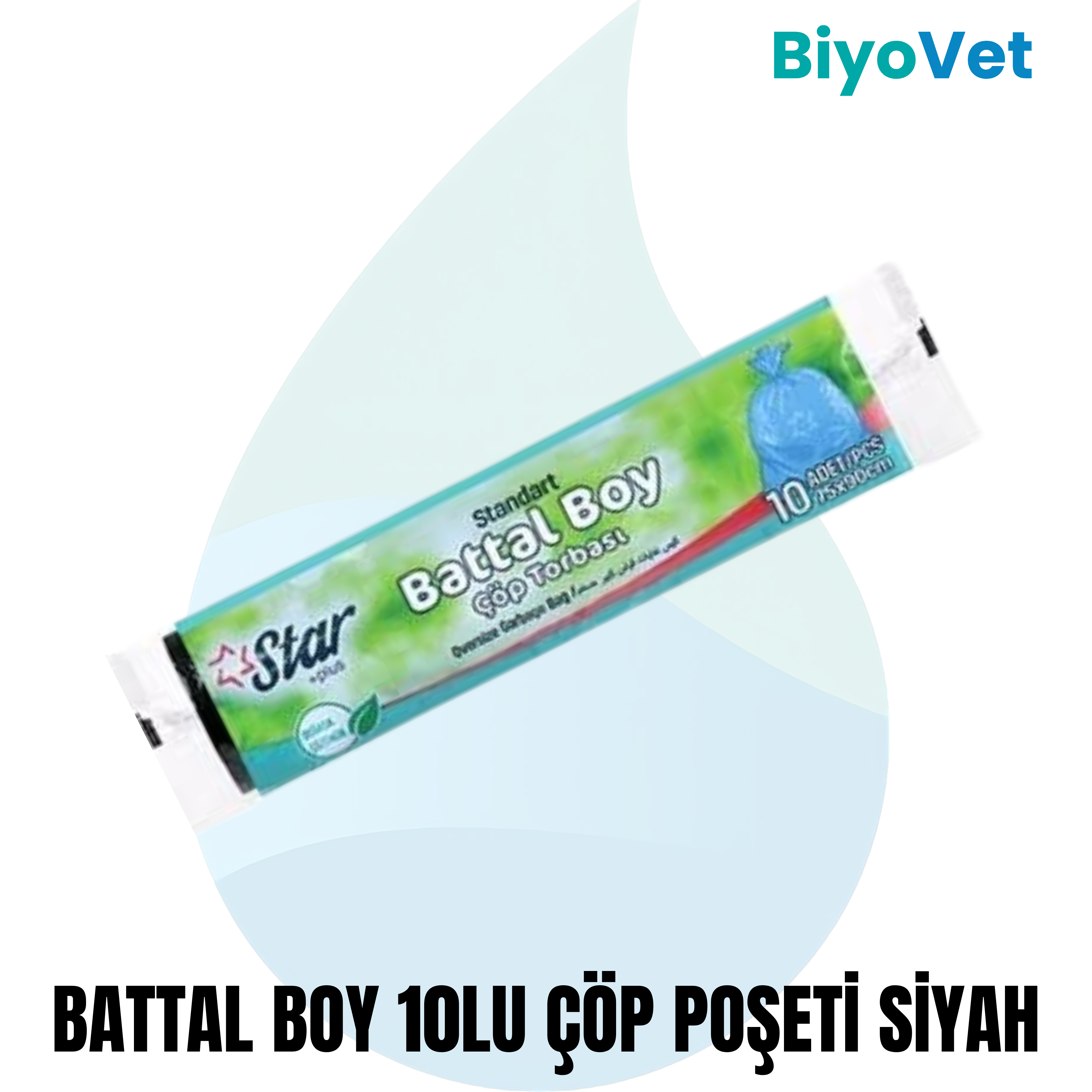 BATTAL BOY ÇÖP POŞETİ SİYAH ENDÜSTRİYEL KALIN 10'lu
