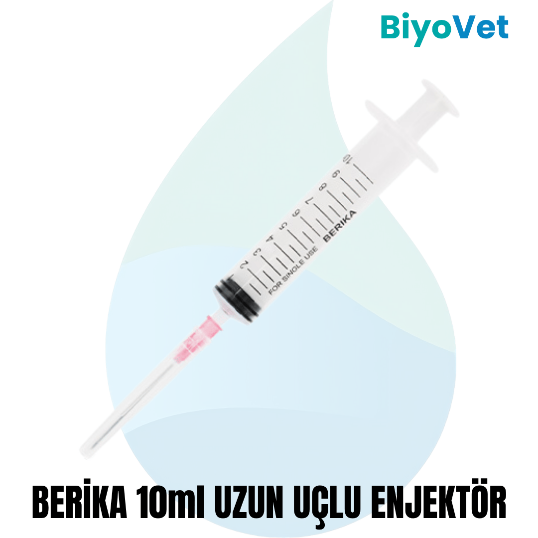 BERİKA 10ml ENJEKTÖR PEMBE UZUN CONTALI 200 ADET