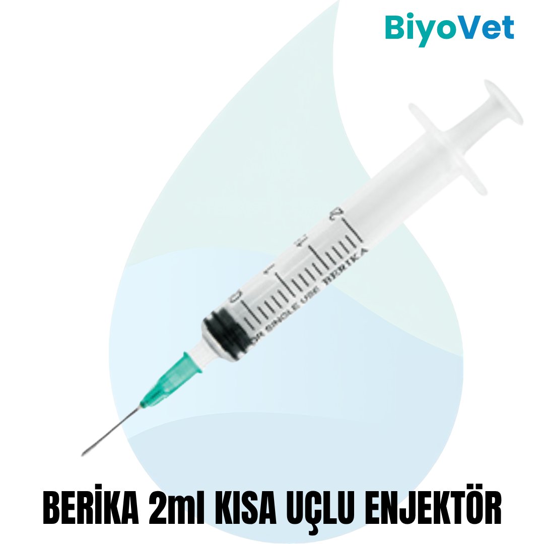 BERİKA 2ml ENJEKTÖR YEŞİL KISA CONTALI 350 ADET