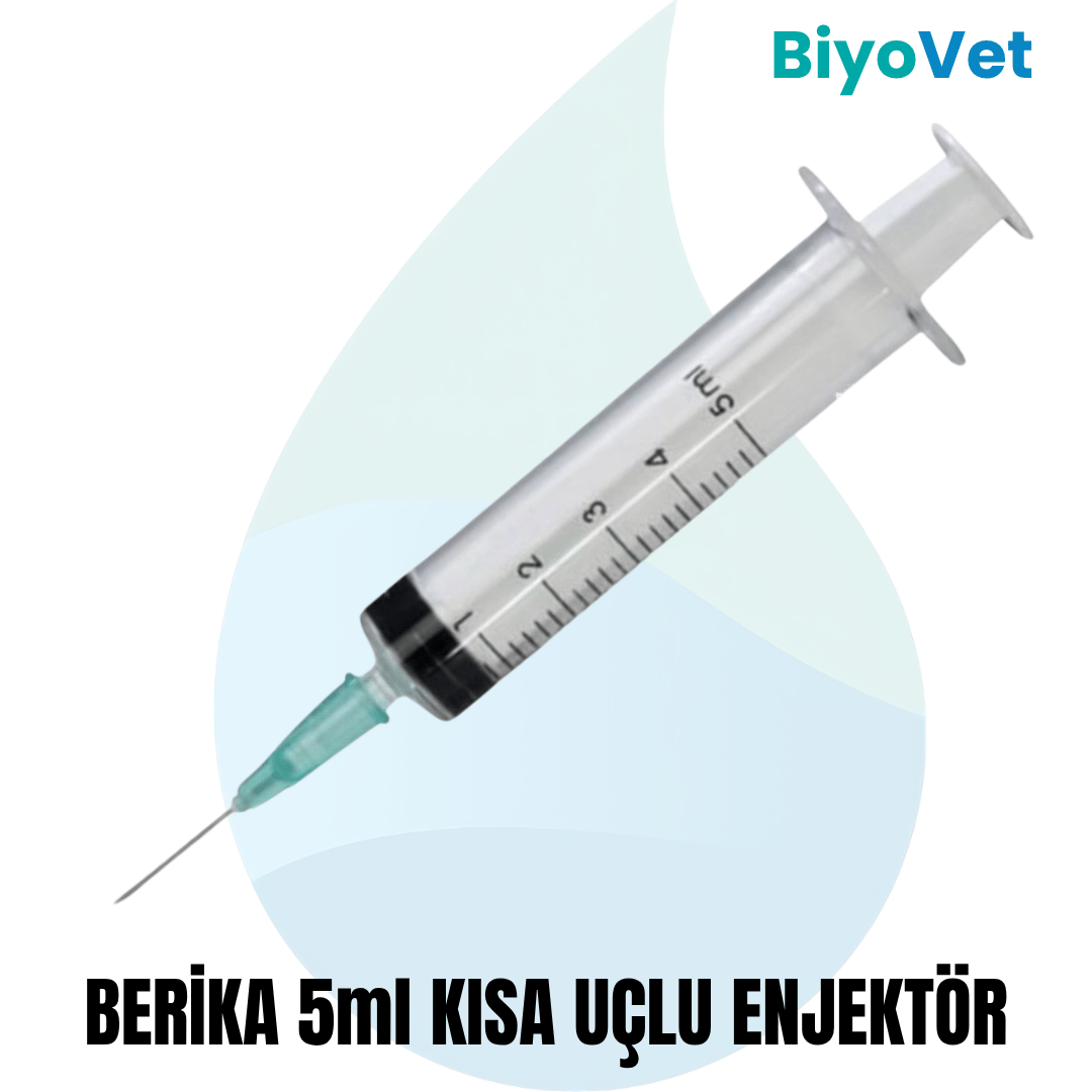 BERİKA 5ml ENJEKTÖR YEŞİL KISA CONTALI 250 ADET