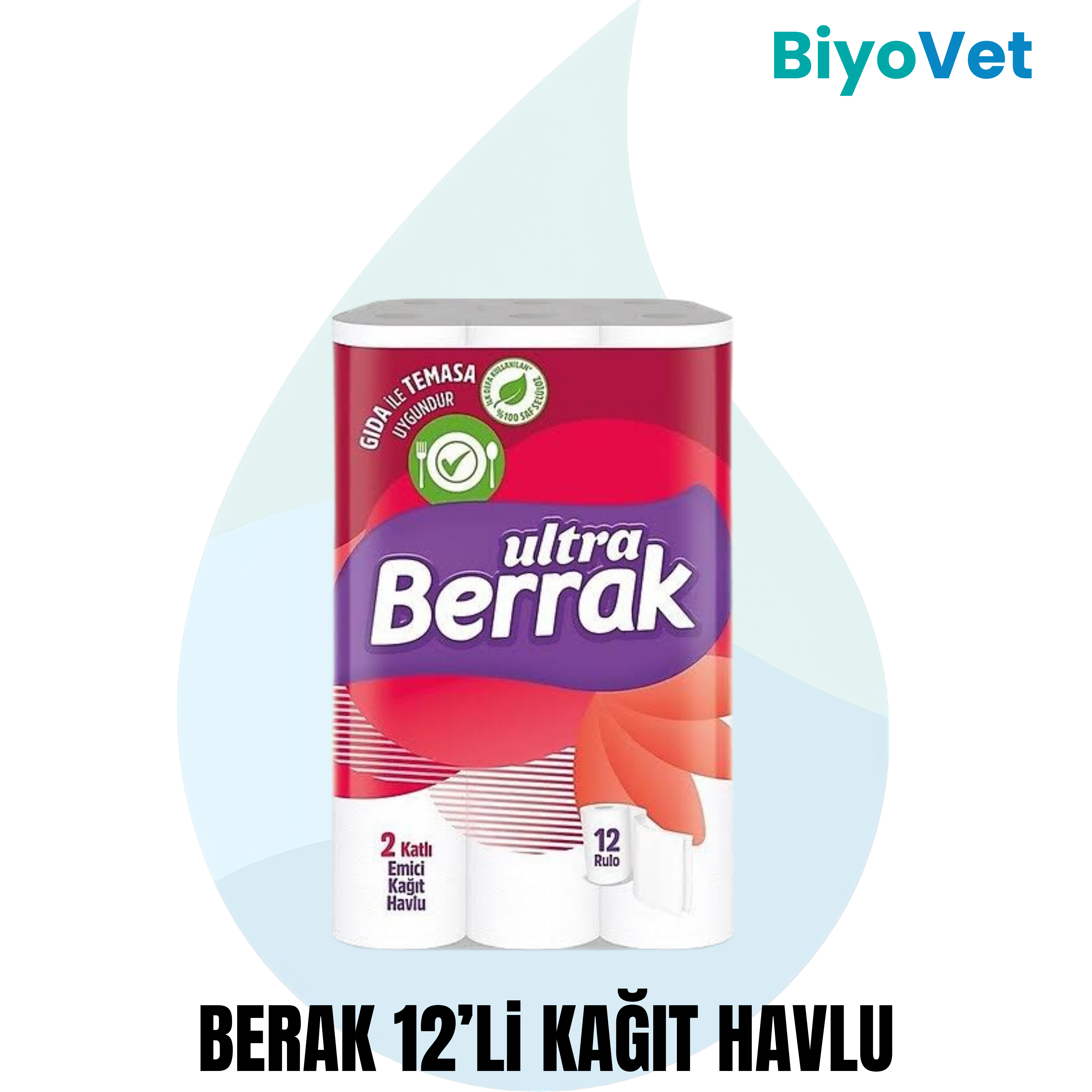 BERRAK KAĞIT HAVLU 12'li*4 ADET
