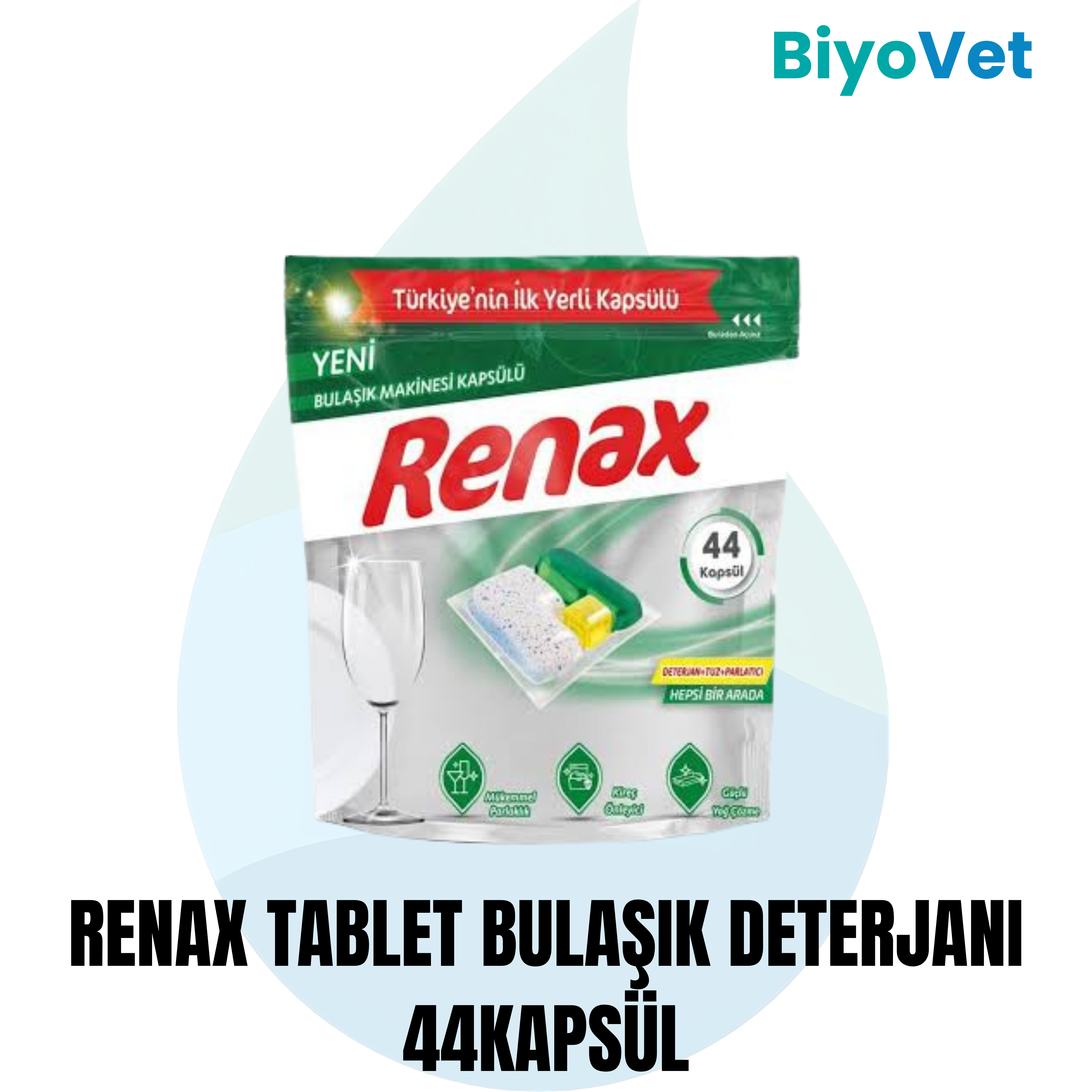 RENAX TABLET BULAŞIK DETERJANI 44 TABLET