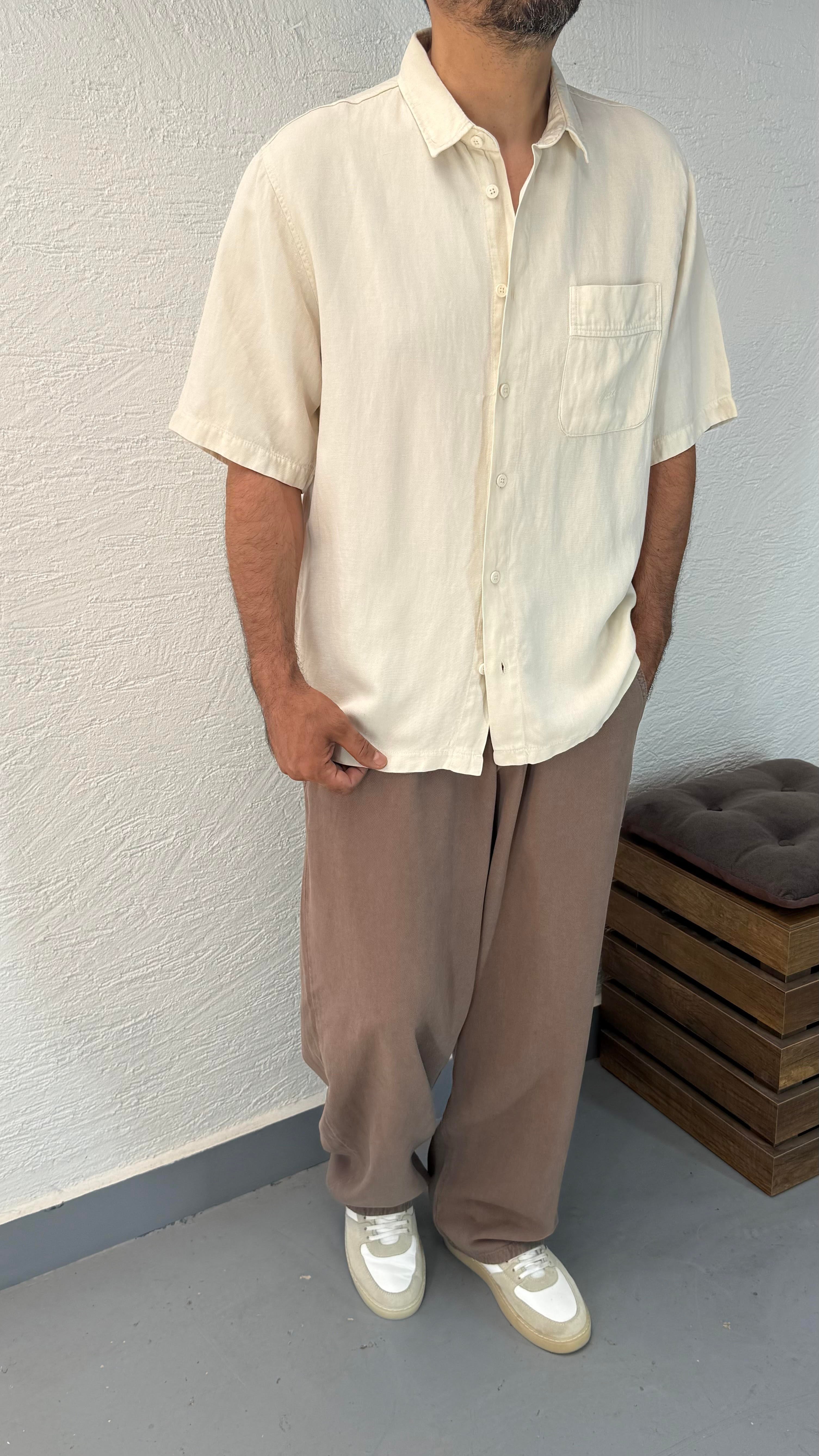 Baskı Detay Oversize Gömlek