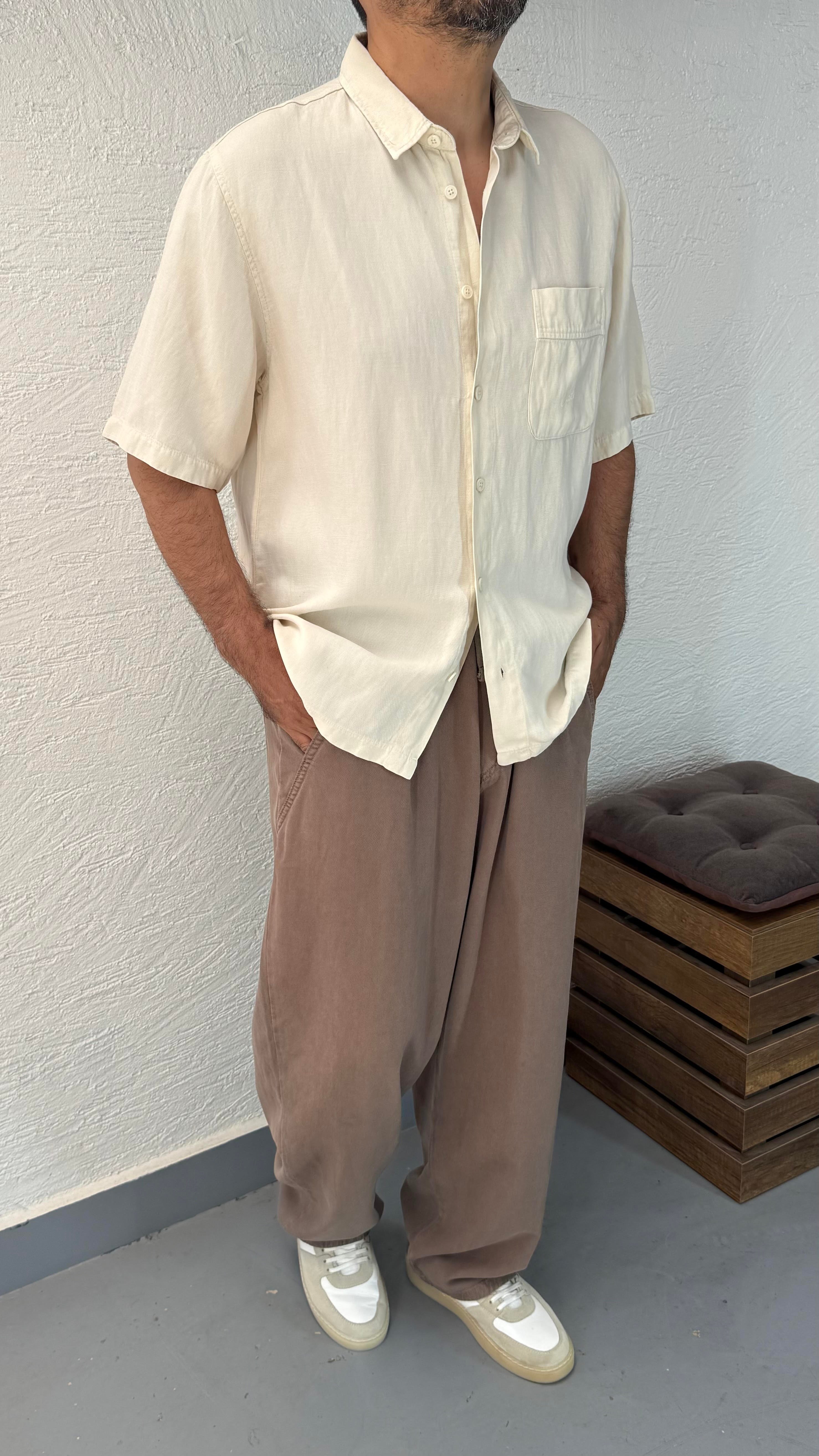 Baskı Detay Oversize Gömlek