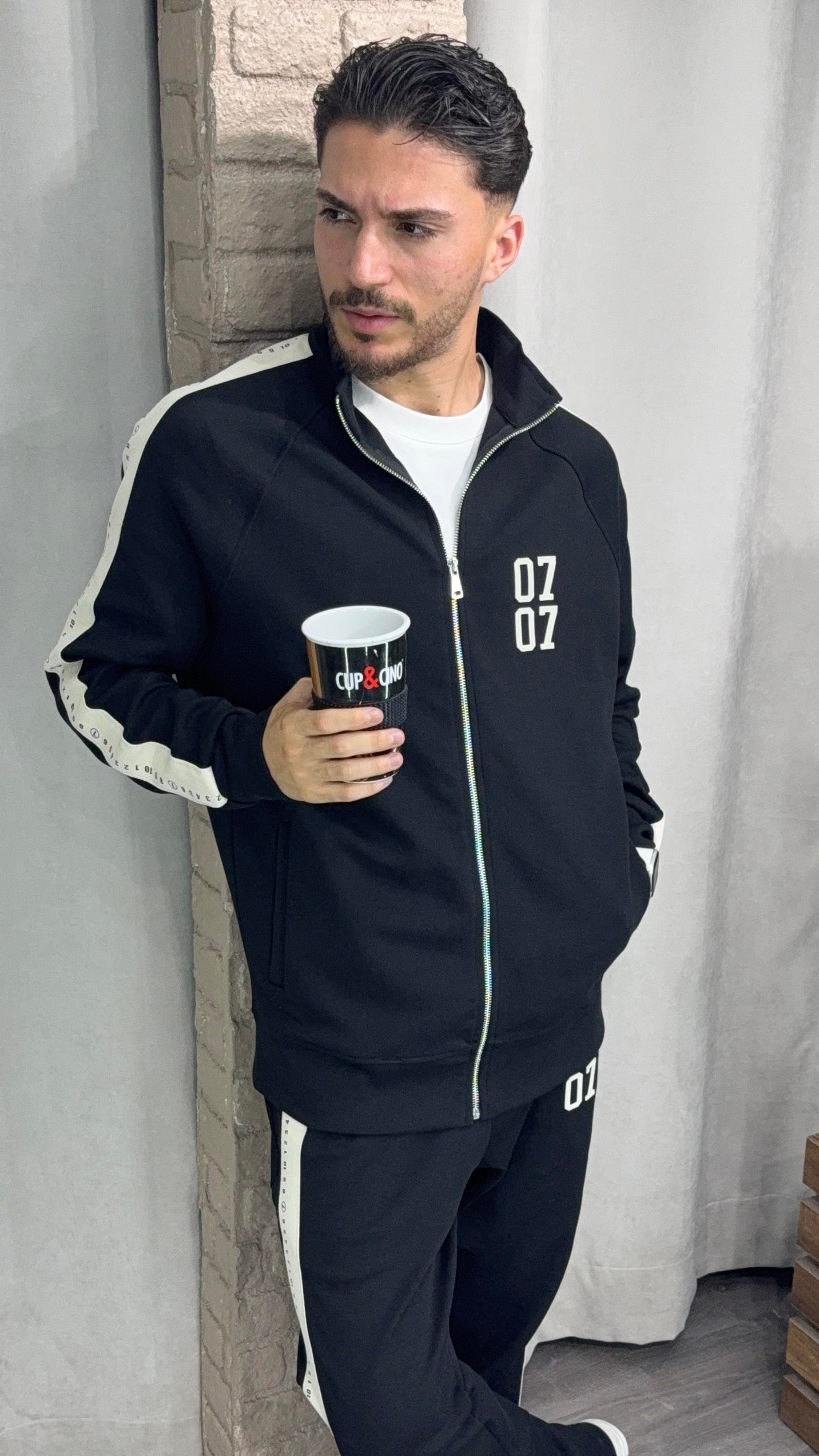 Baskılı Fermuarlı Sweatshirt