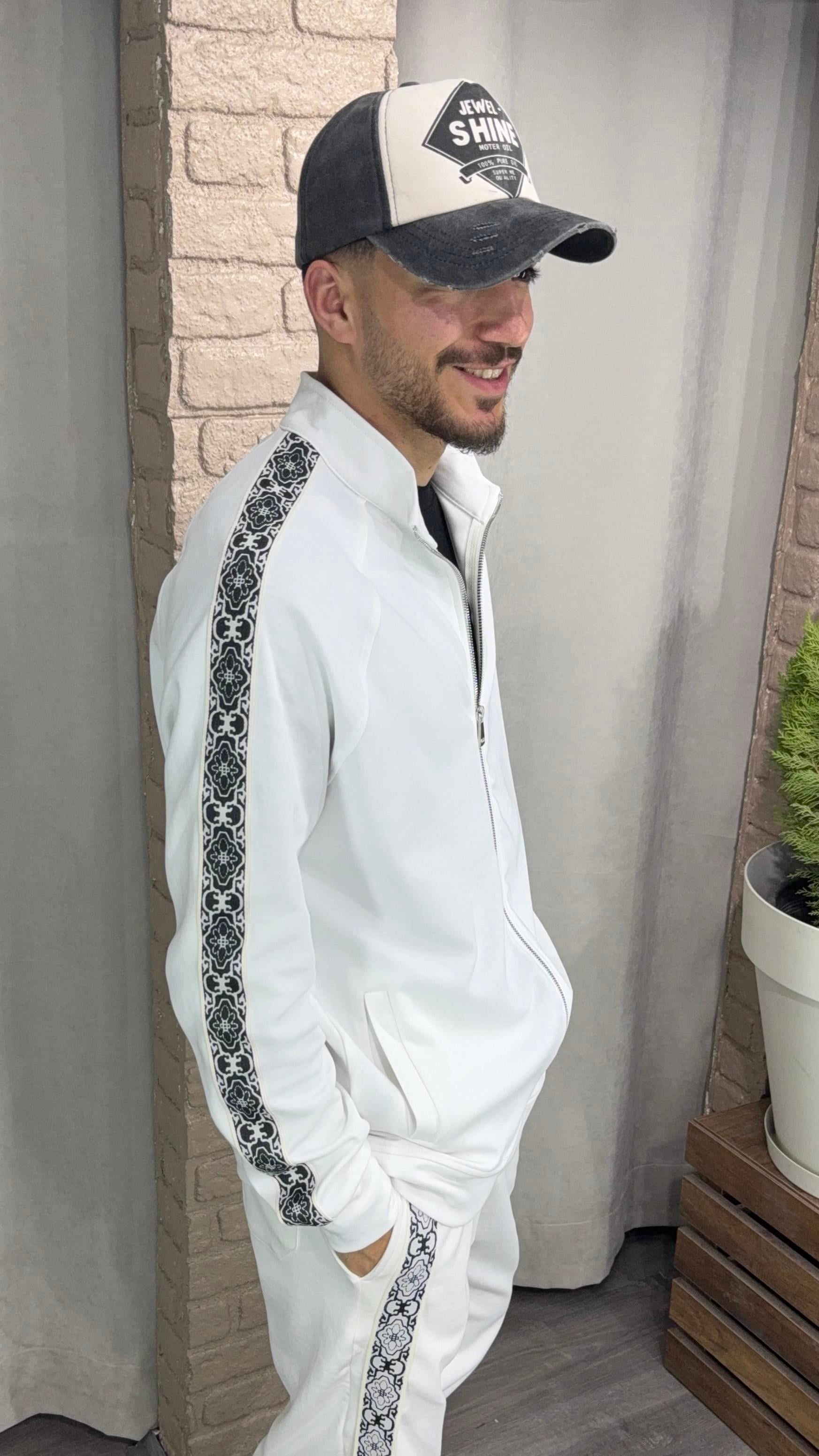 Baskılı Fermuarlı Sweatshirt