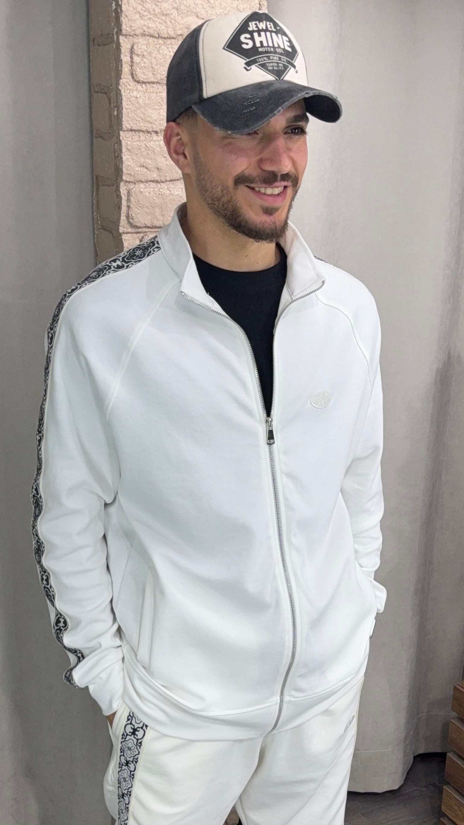 Baskılı Fermuarlı Sweatshirt