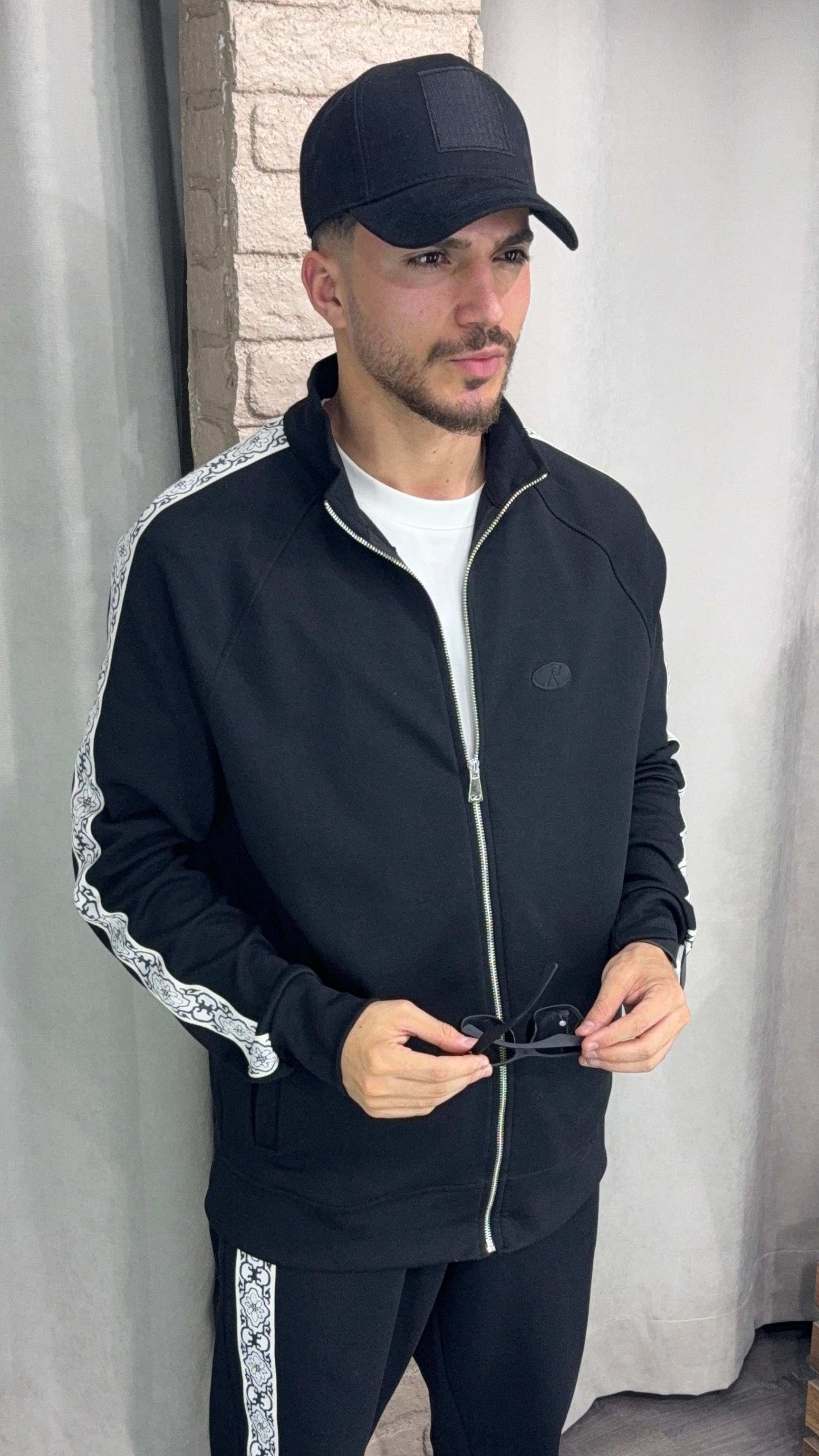Baskılı Fermuarlı Sweatshirt