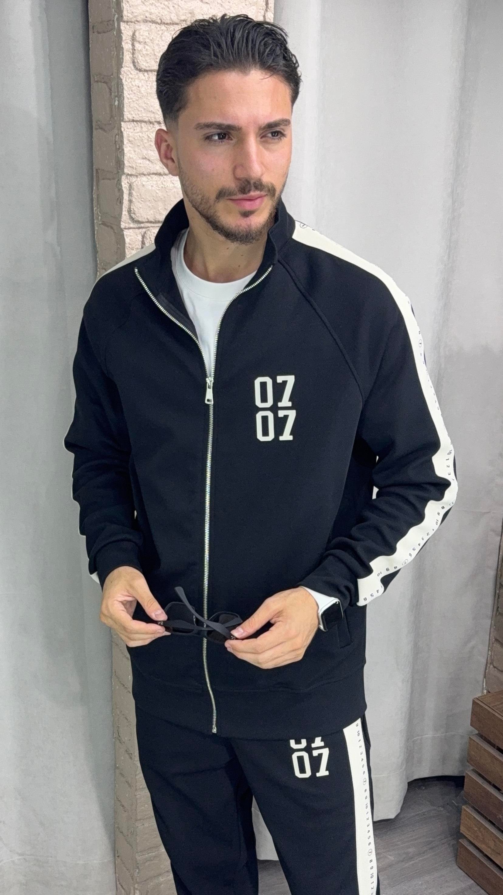 Baskılı Fermuarlı Sweatshirt