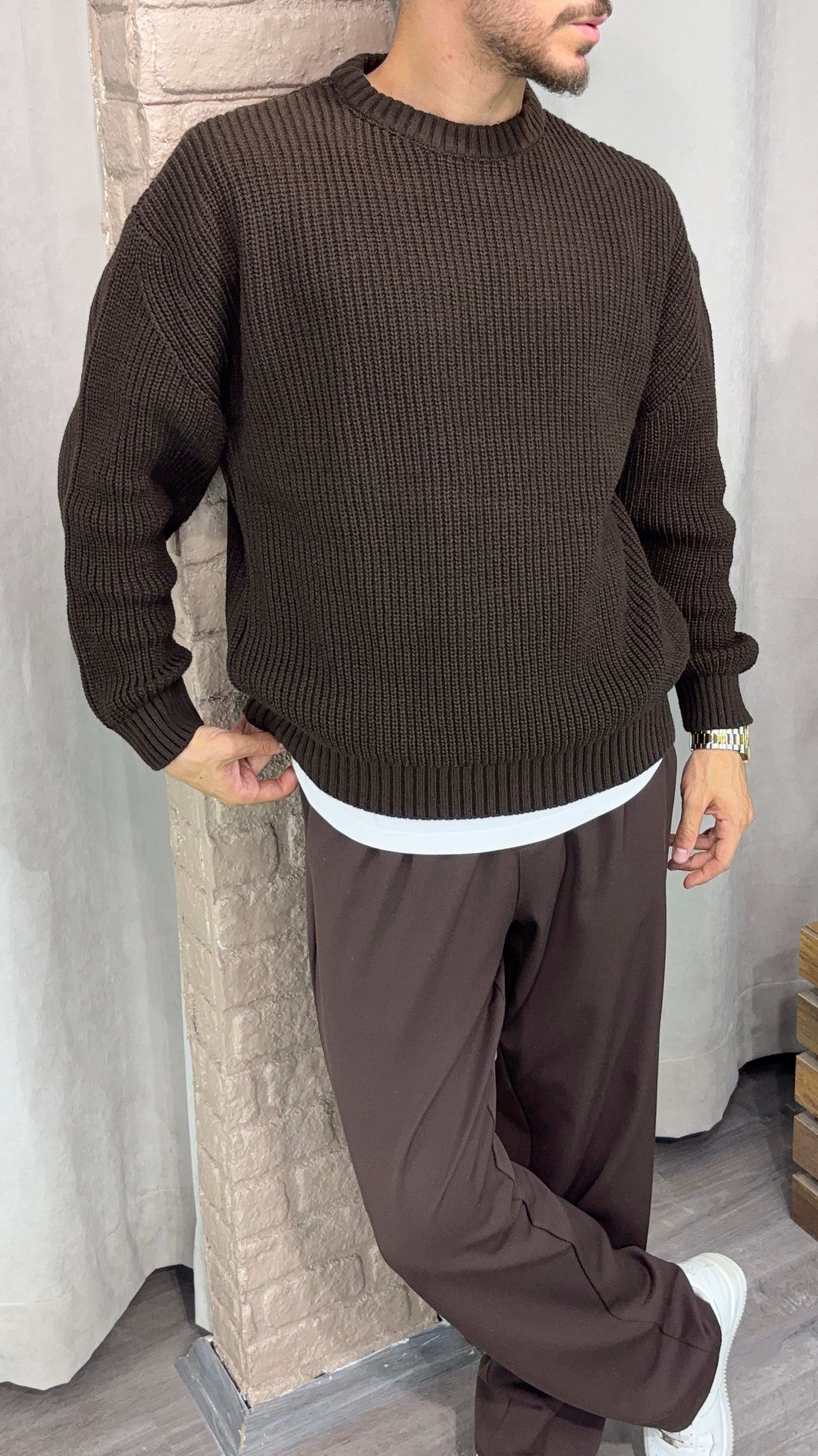 Bisiklet Yaka Oversize Kazak