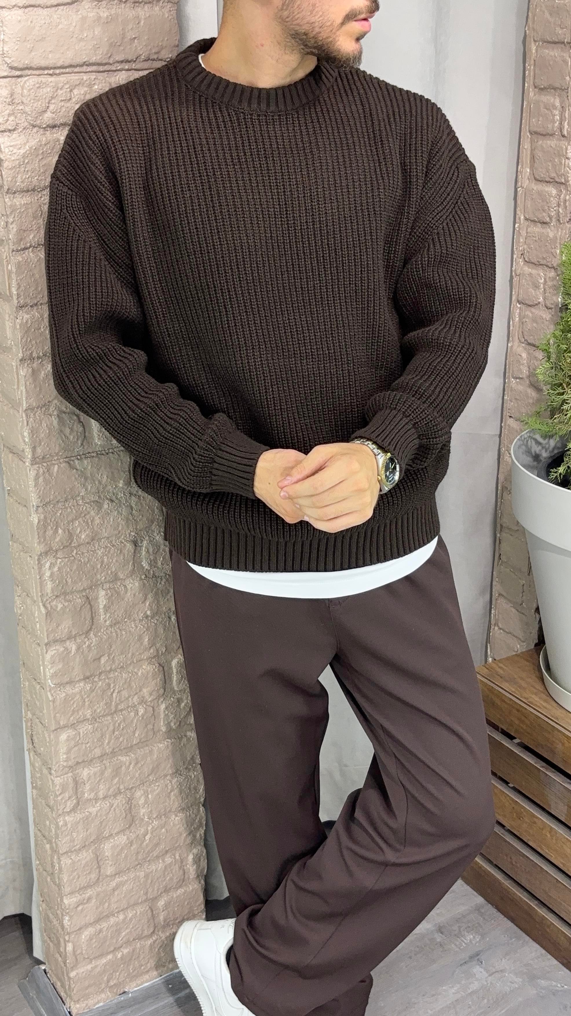 Bisiklet Yaka Oversize Kazak