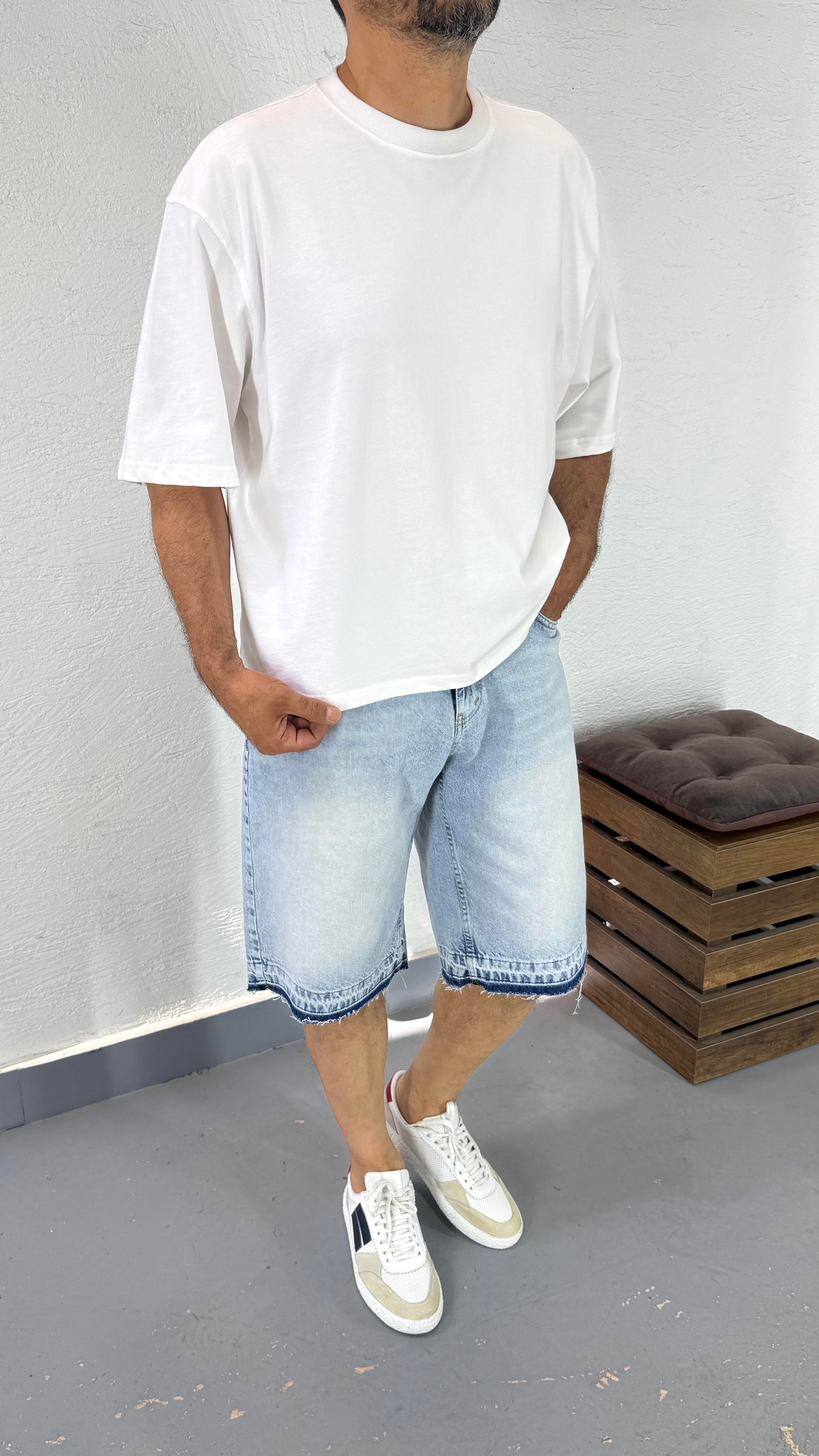 Boxy Fit Yıkamalı Oversize TShrt