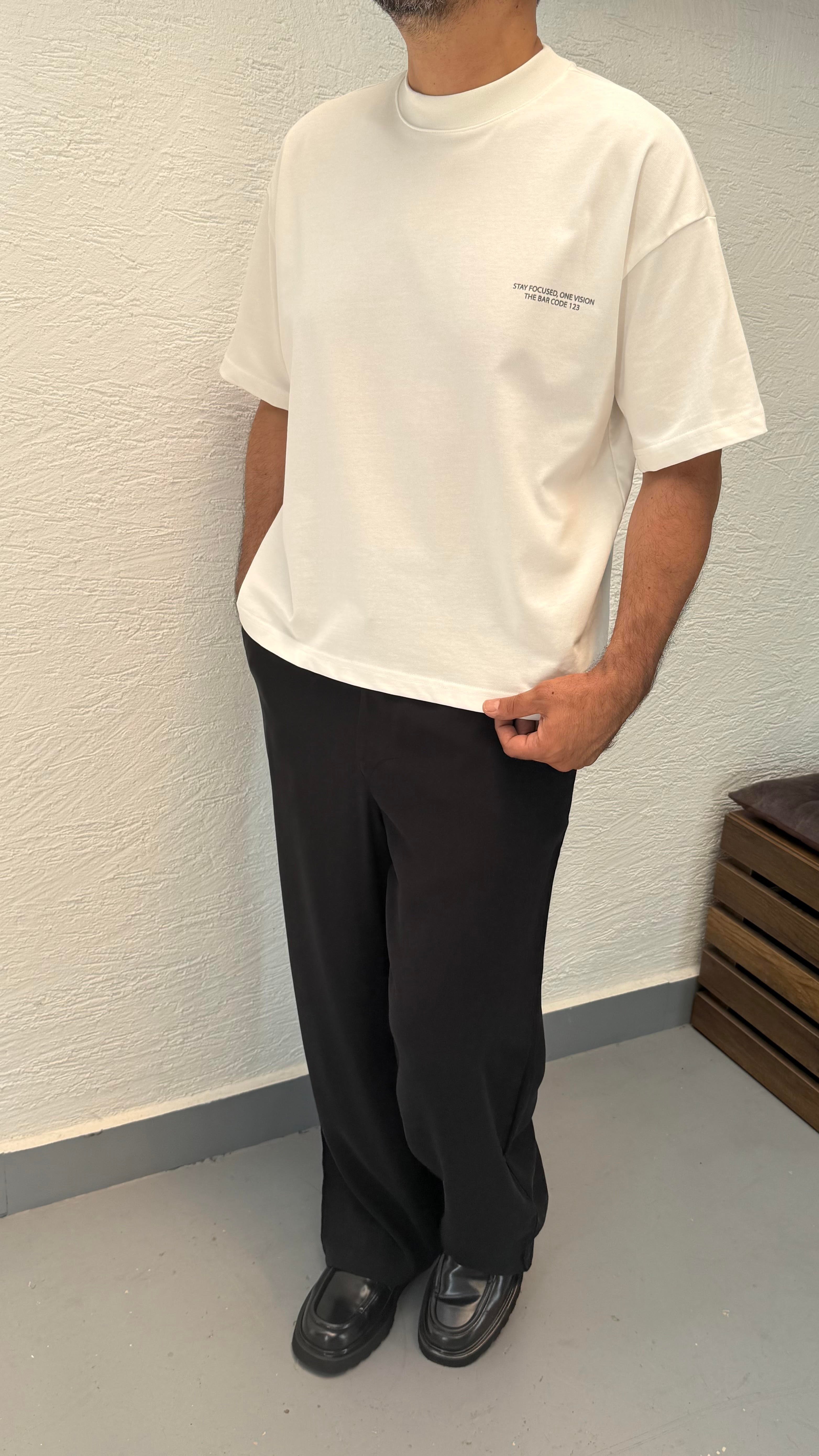Crop Baskı Detay TShirt