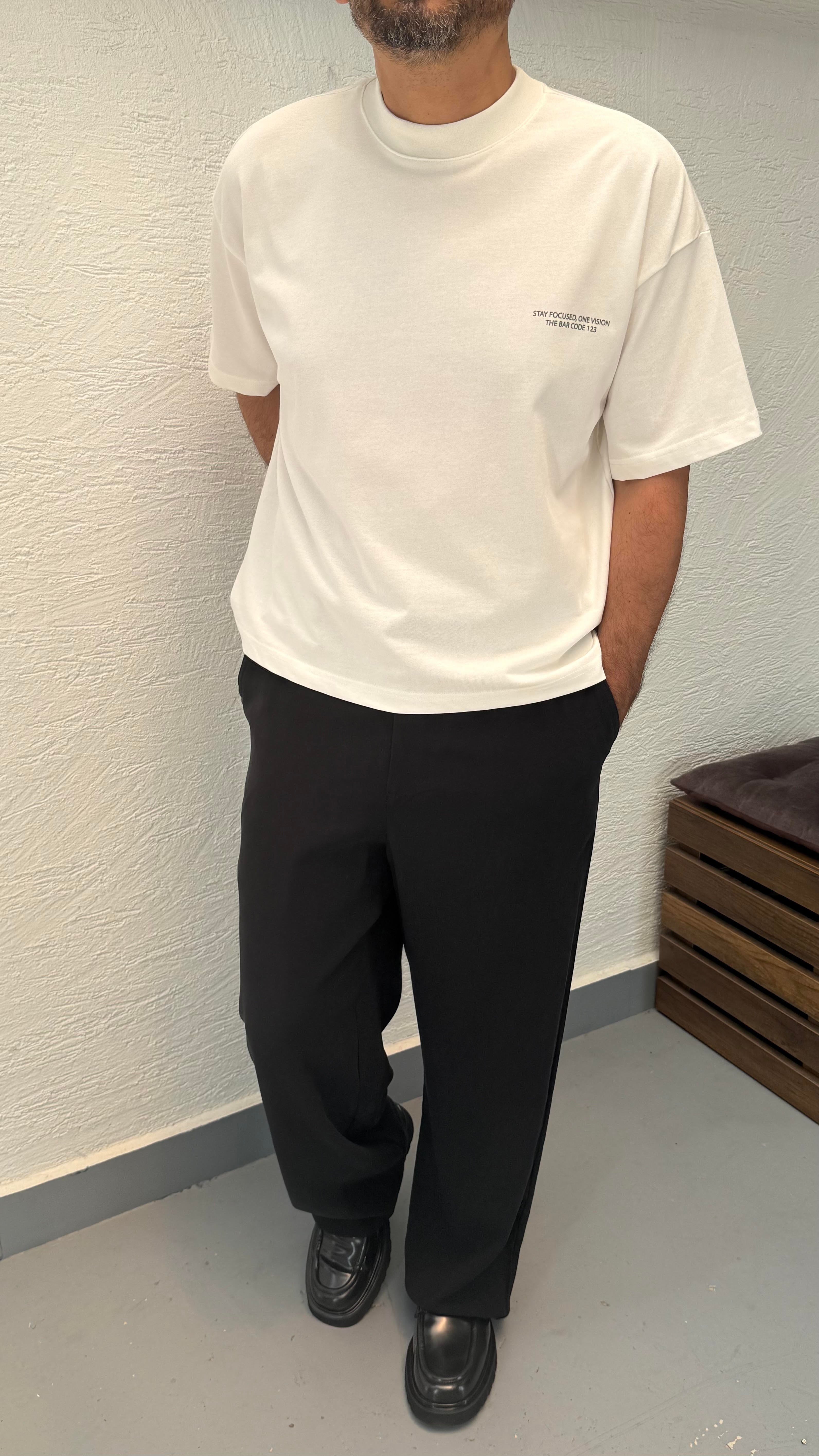 Crop Baskı Detay TShirt