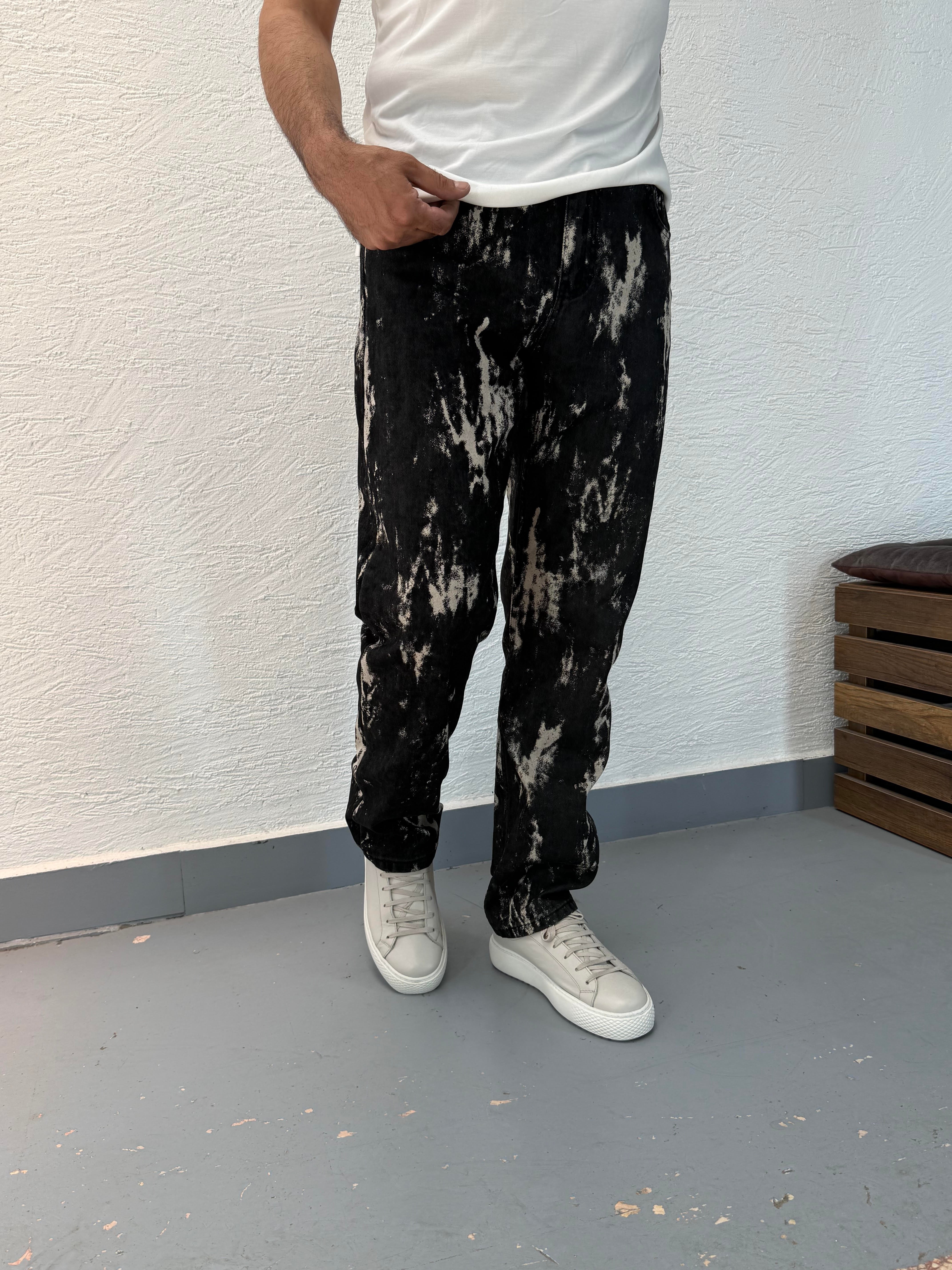 Desenli Baggy Denim