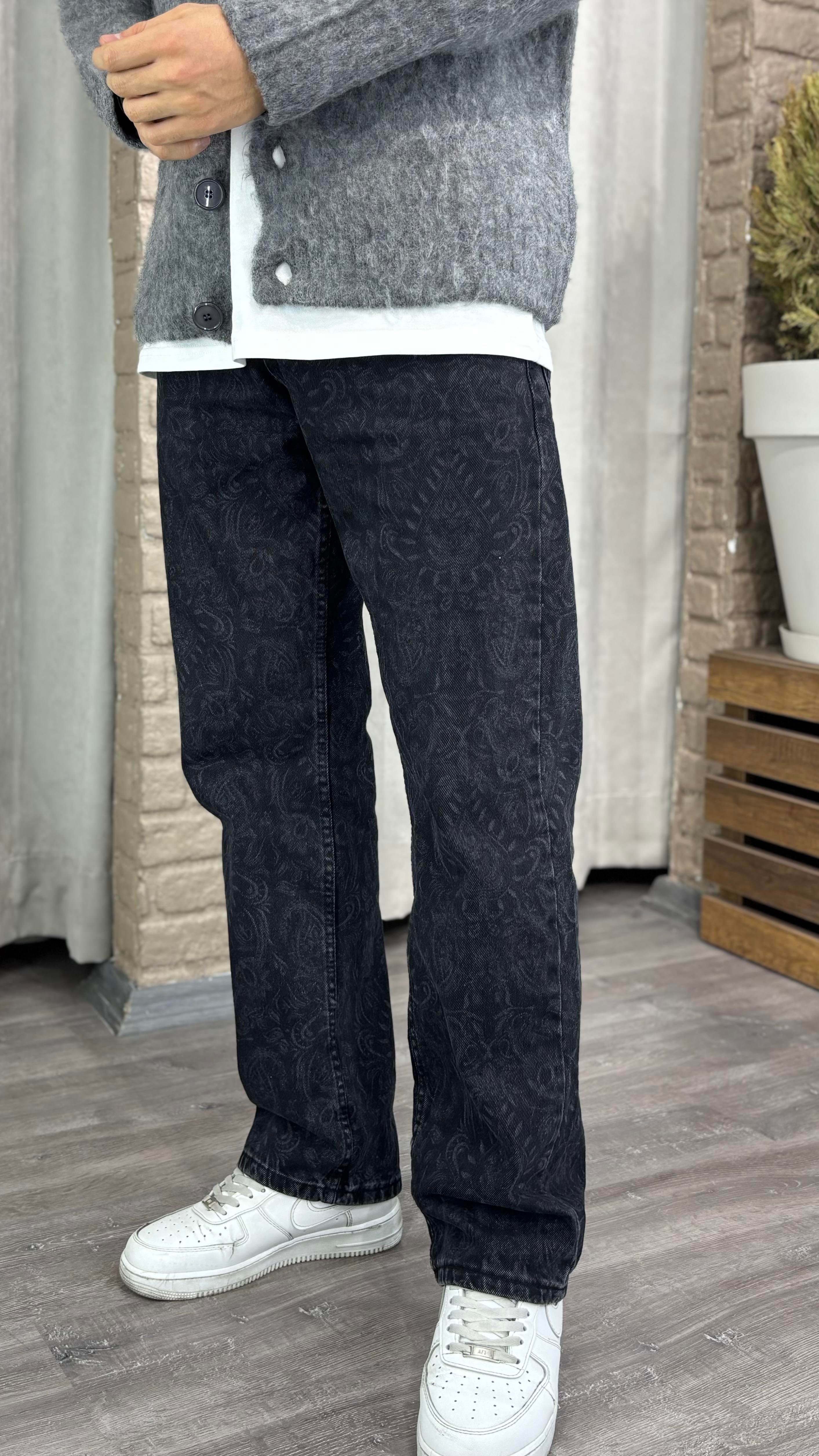 Desenli Baggy Denim