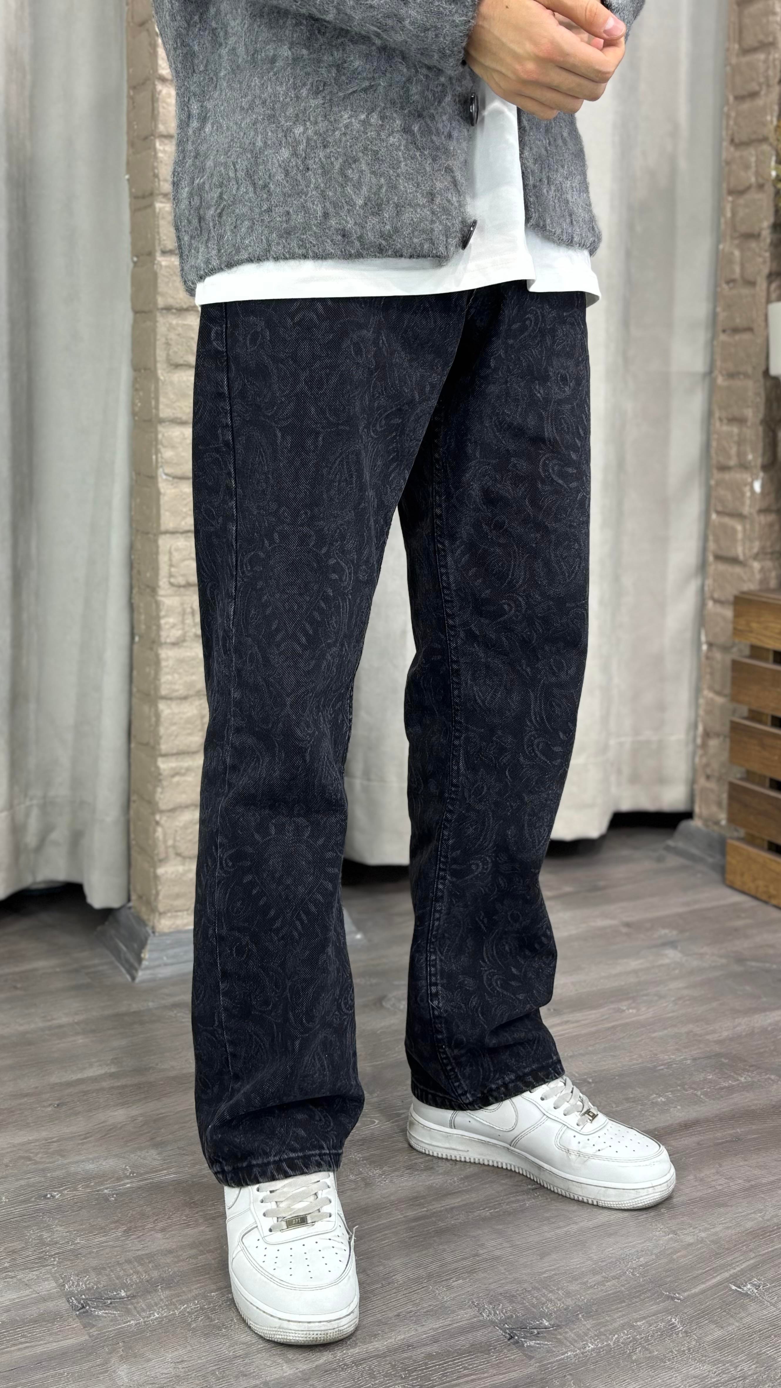 Desenli Baggy Denim