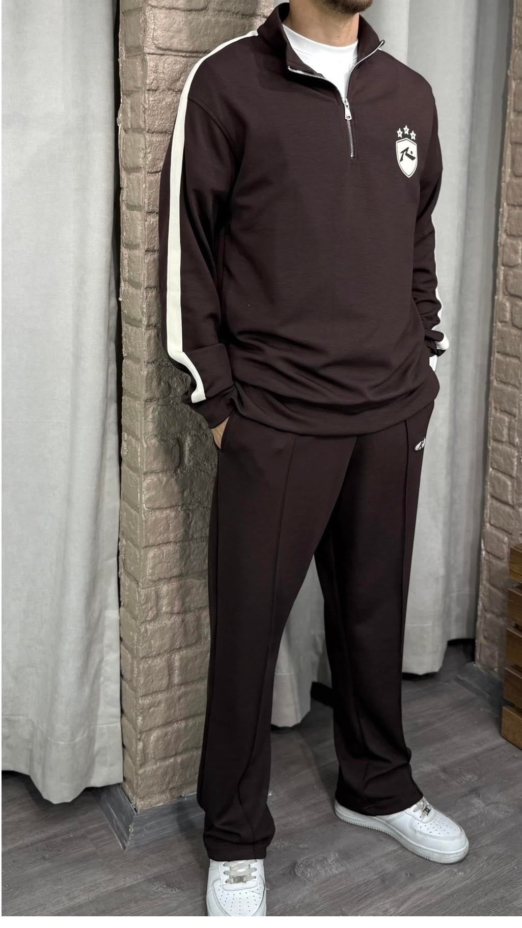 Fermuarlı Sweatshirt ve Baggy Eşofmanaltı Takım
