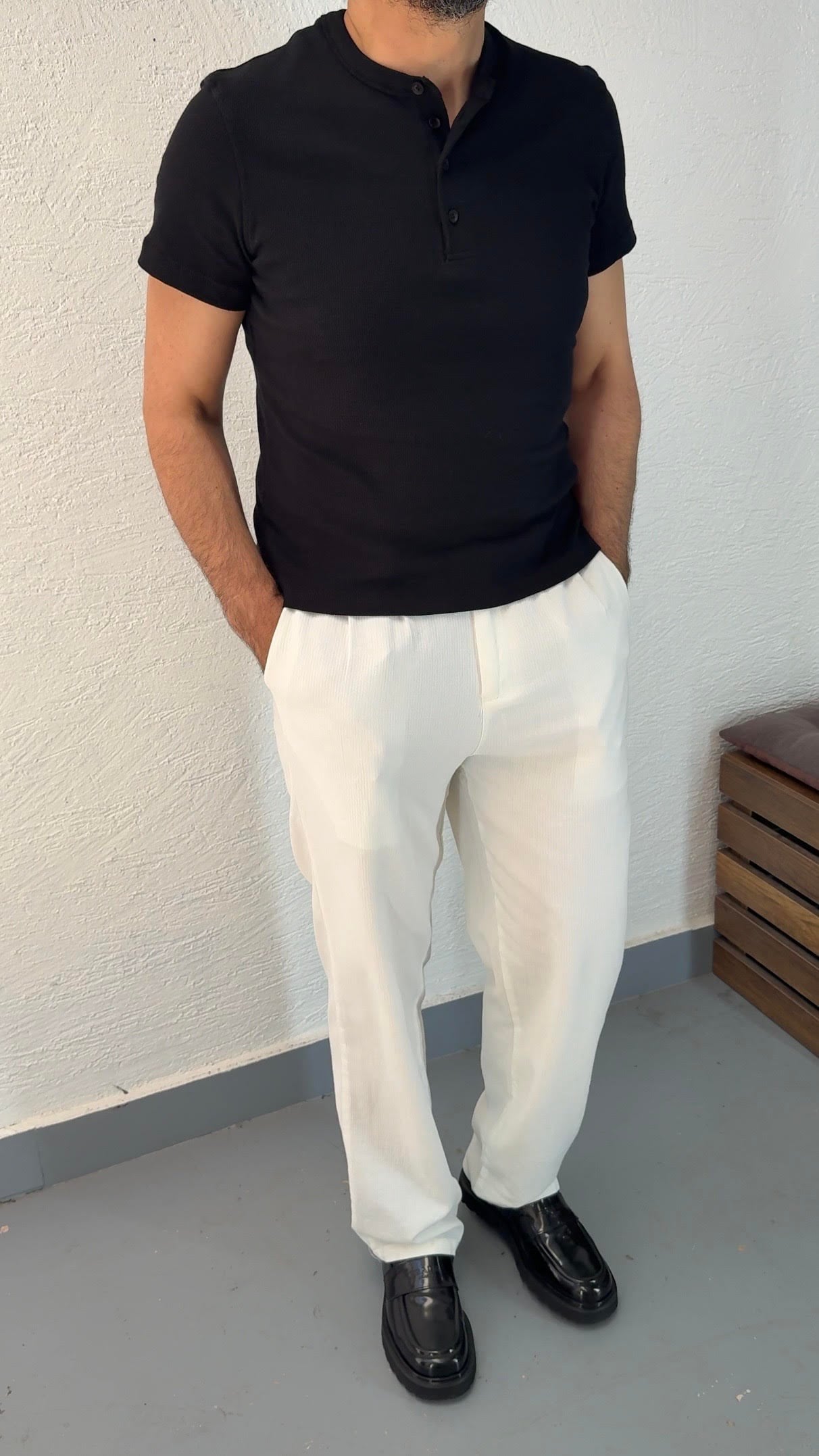 Henley Yaka Crop TShirt