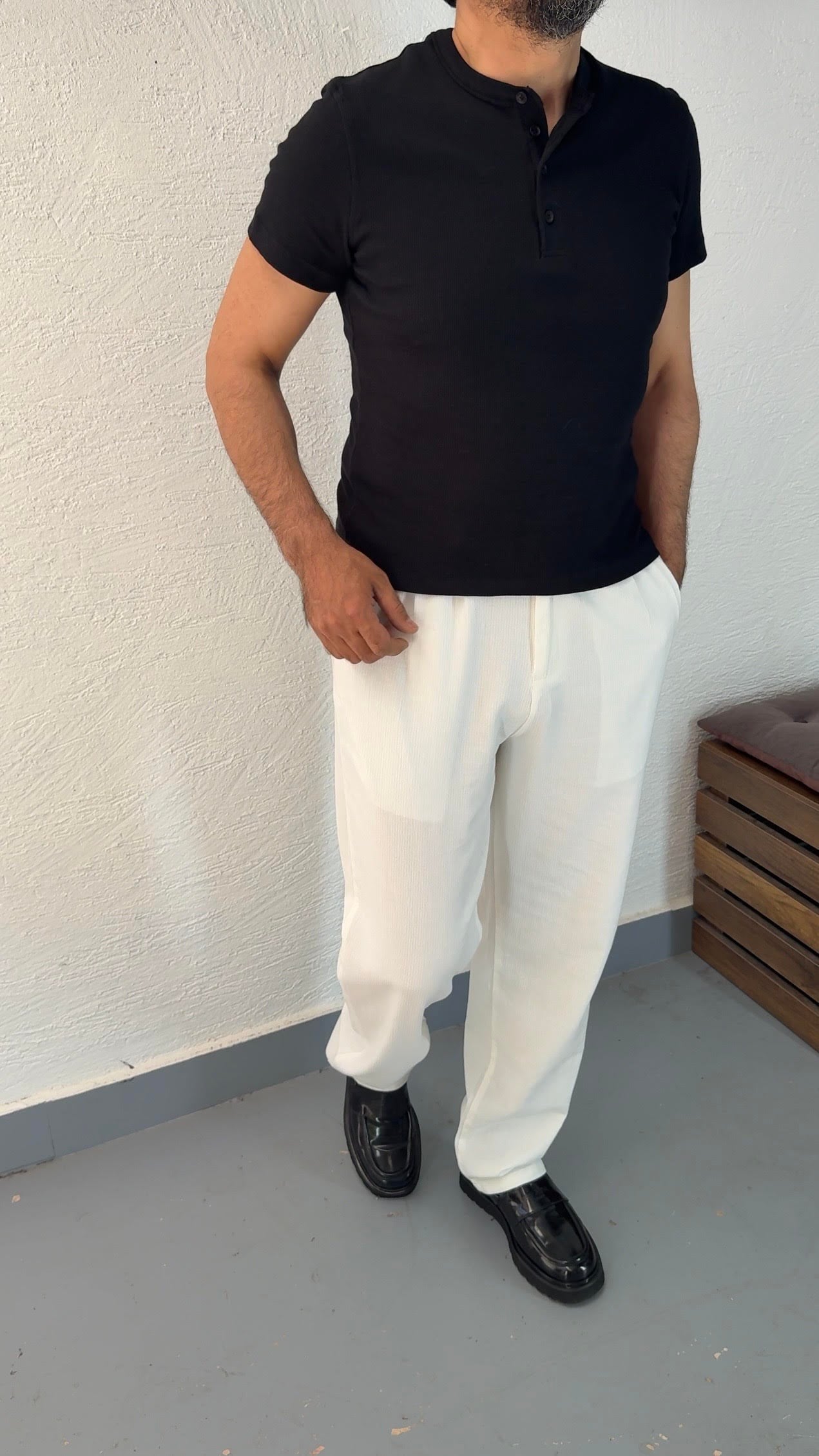 Henley Yaka Crop TShirt
