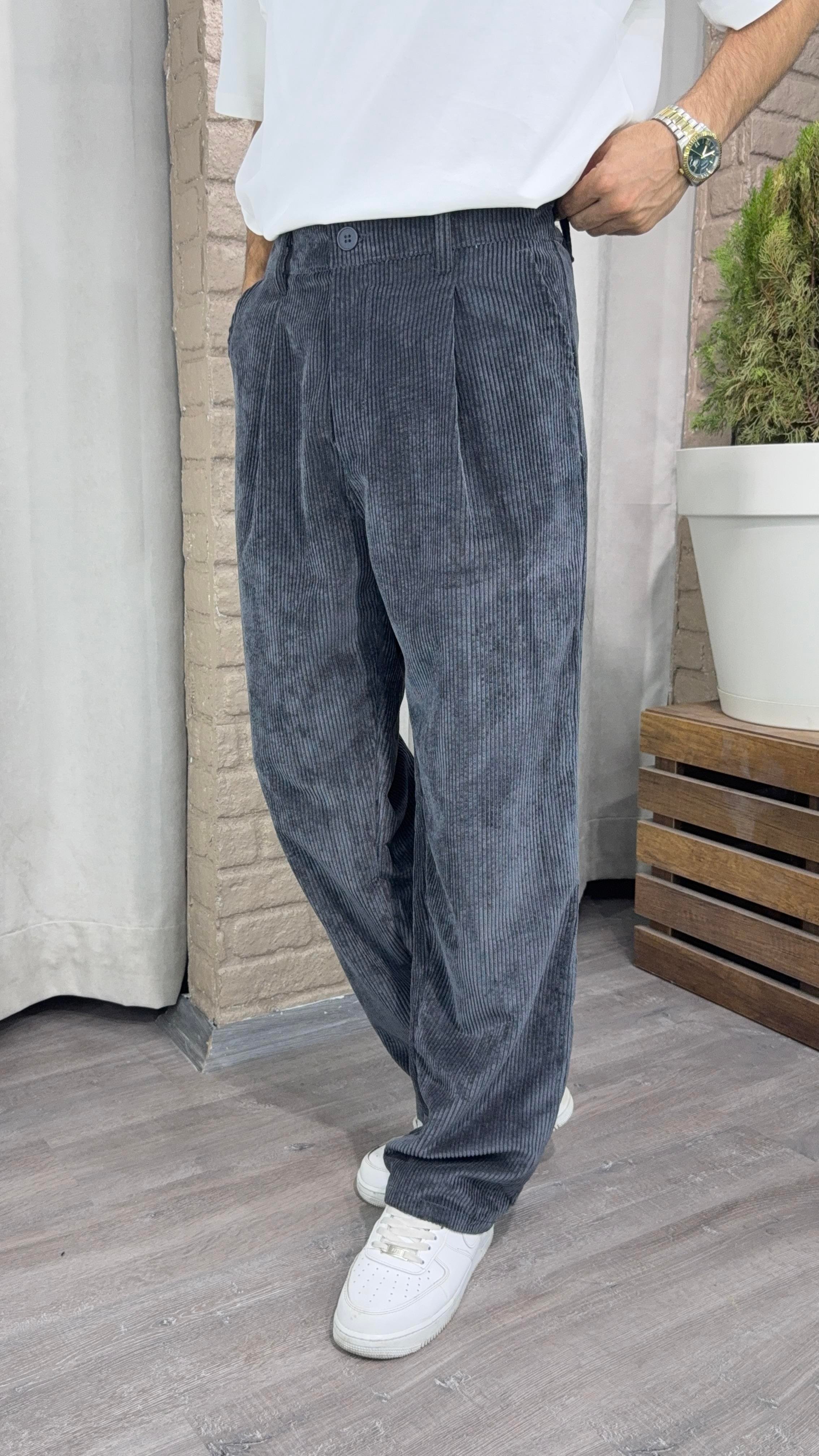 Kadife Baggy Pantolon