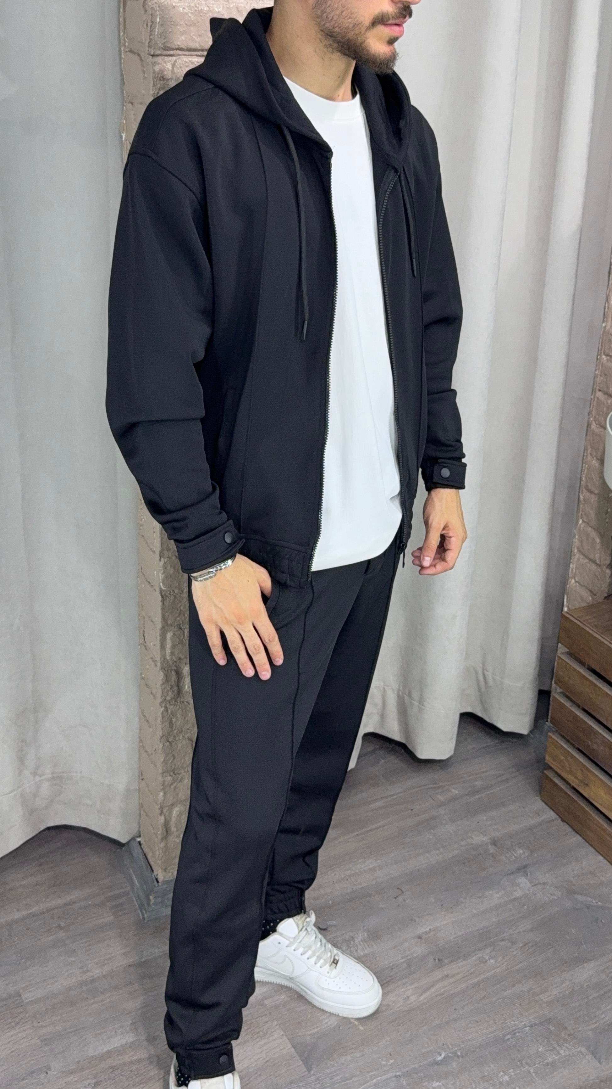 Kapüşonlu Fermuarlı Sweatshirt