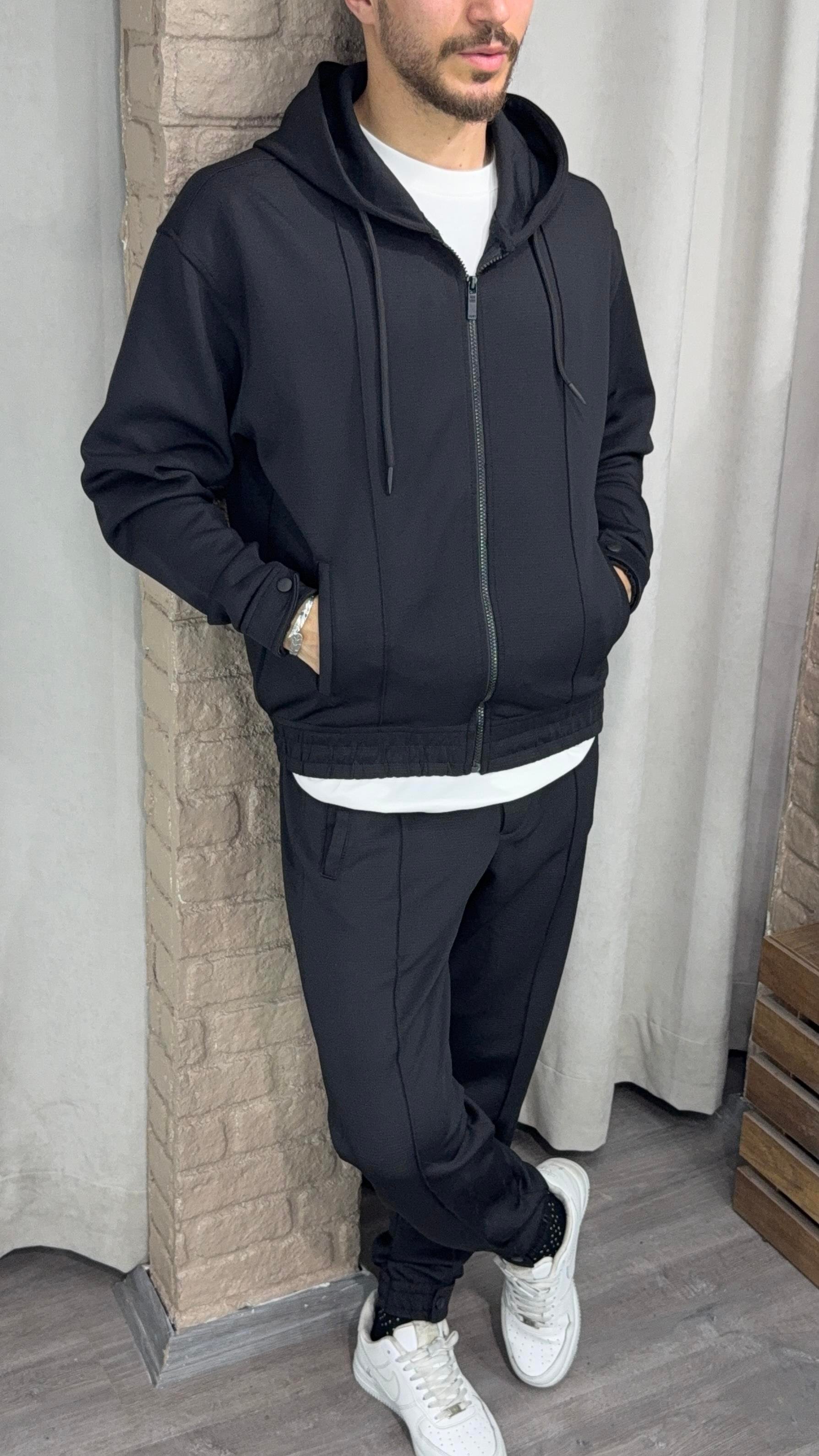 Kapüşonlu Fermuarlı Sweatshirt