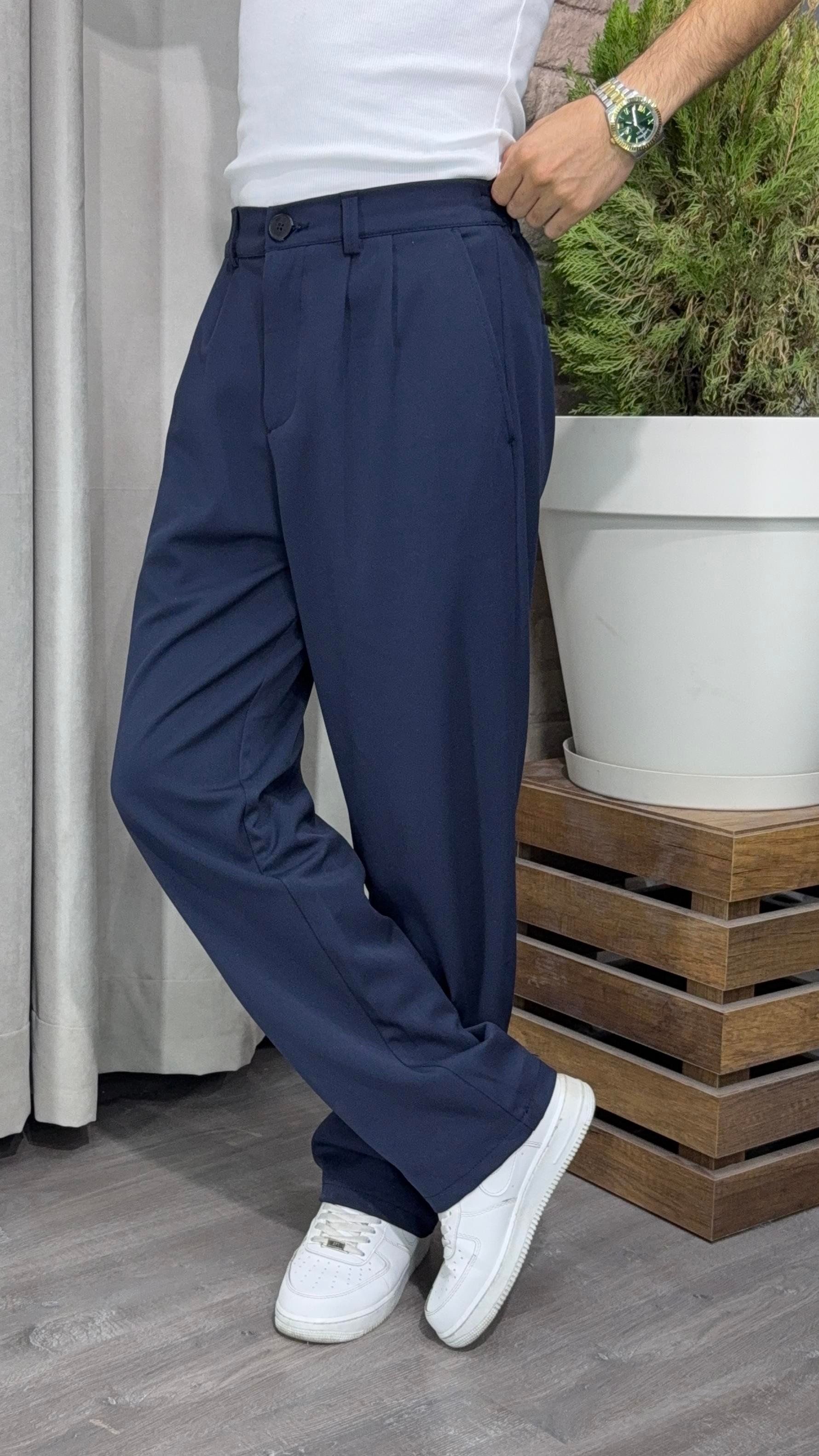 Kemerli Baggy Kumaş Pantolon
