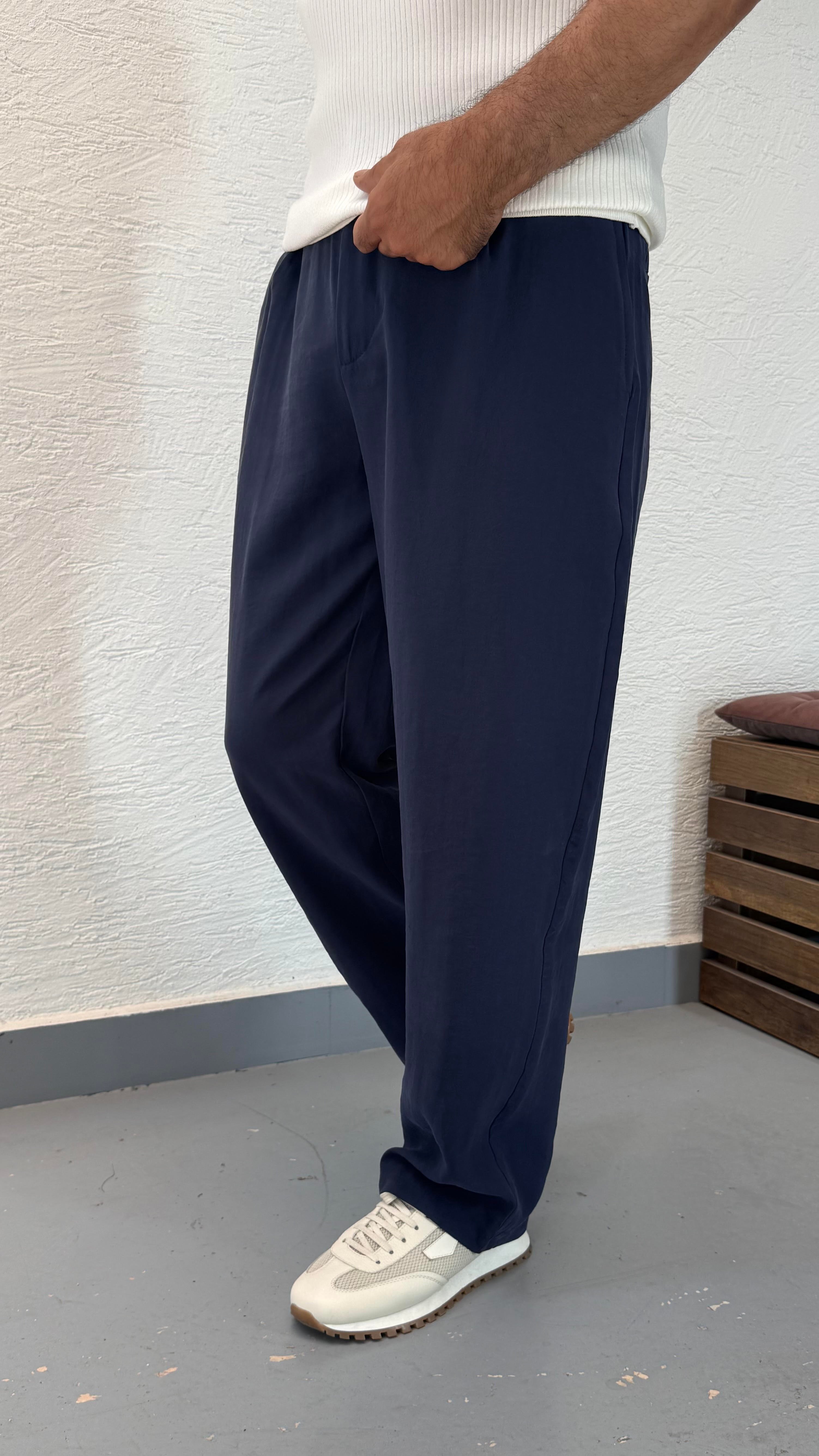 Modal Kemer Detay Baggy Pantolon