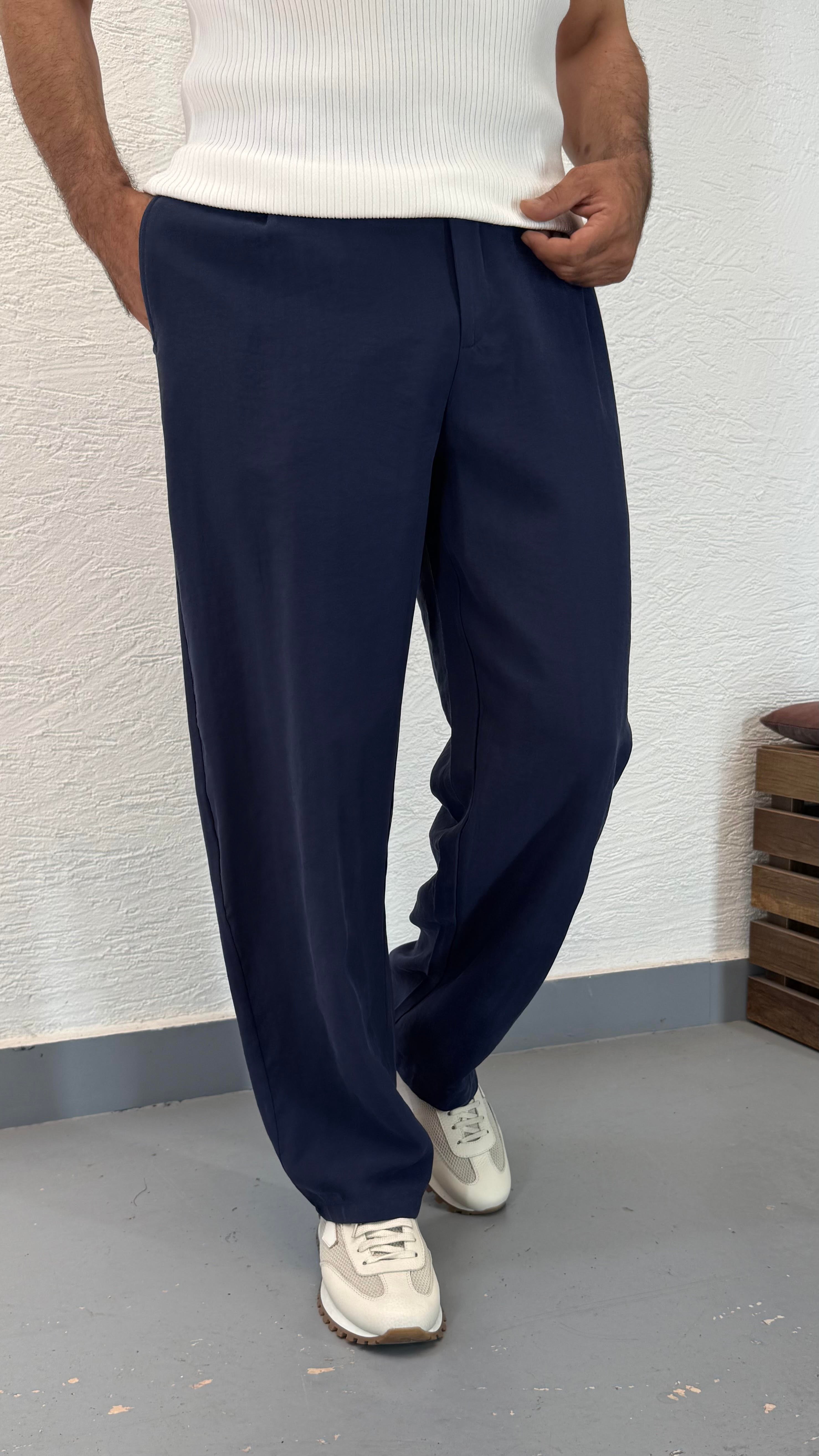 Modal Kemer Detay Baggy Pantolon