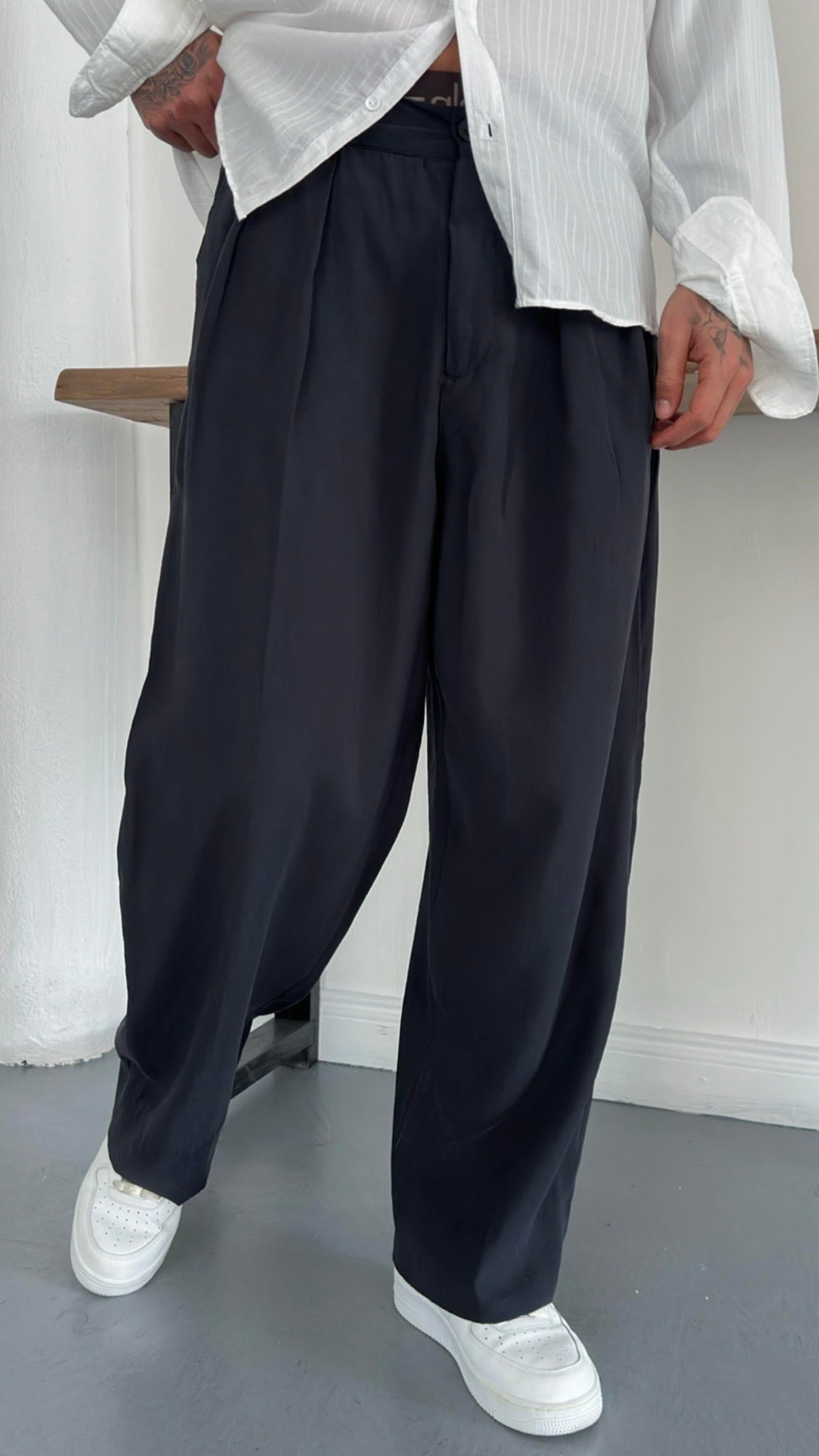 Modal Kemerli Baggy Pantolon