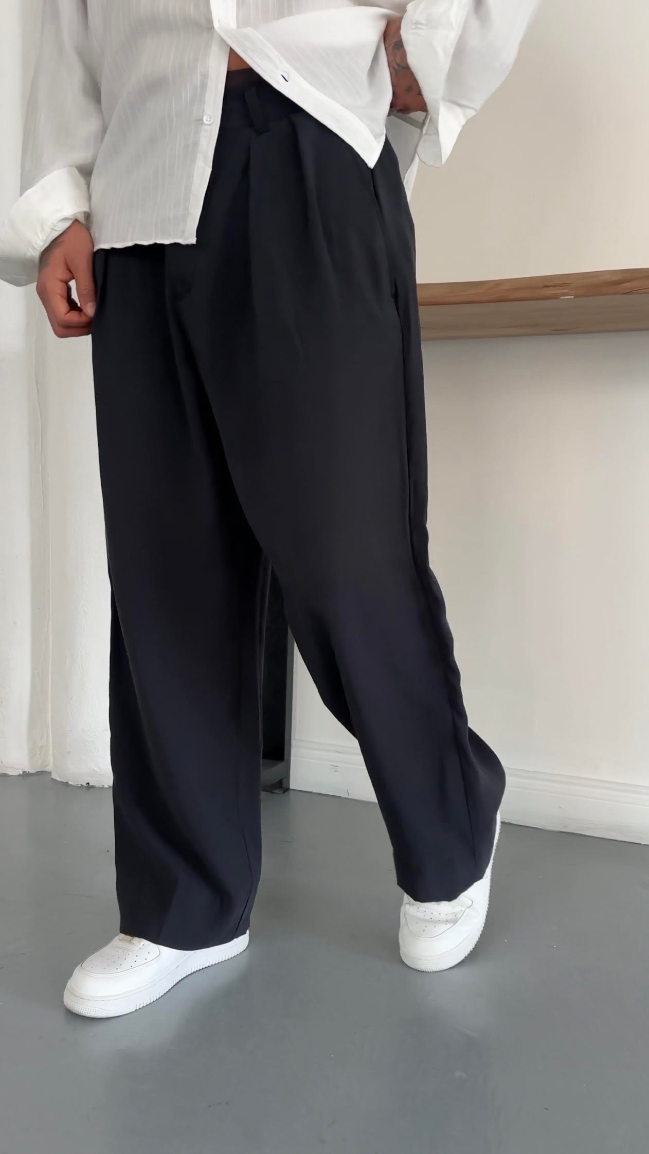 Modal Kemerli Baggy Pantolon