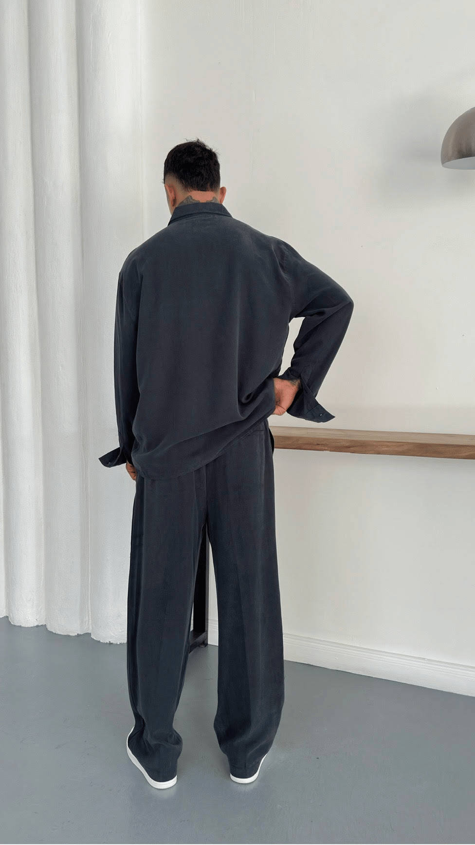 Modal Yıkamalı Oversize Gömlek