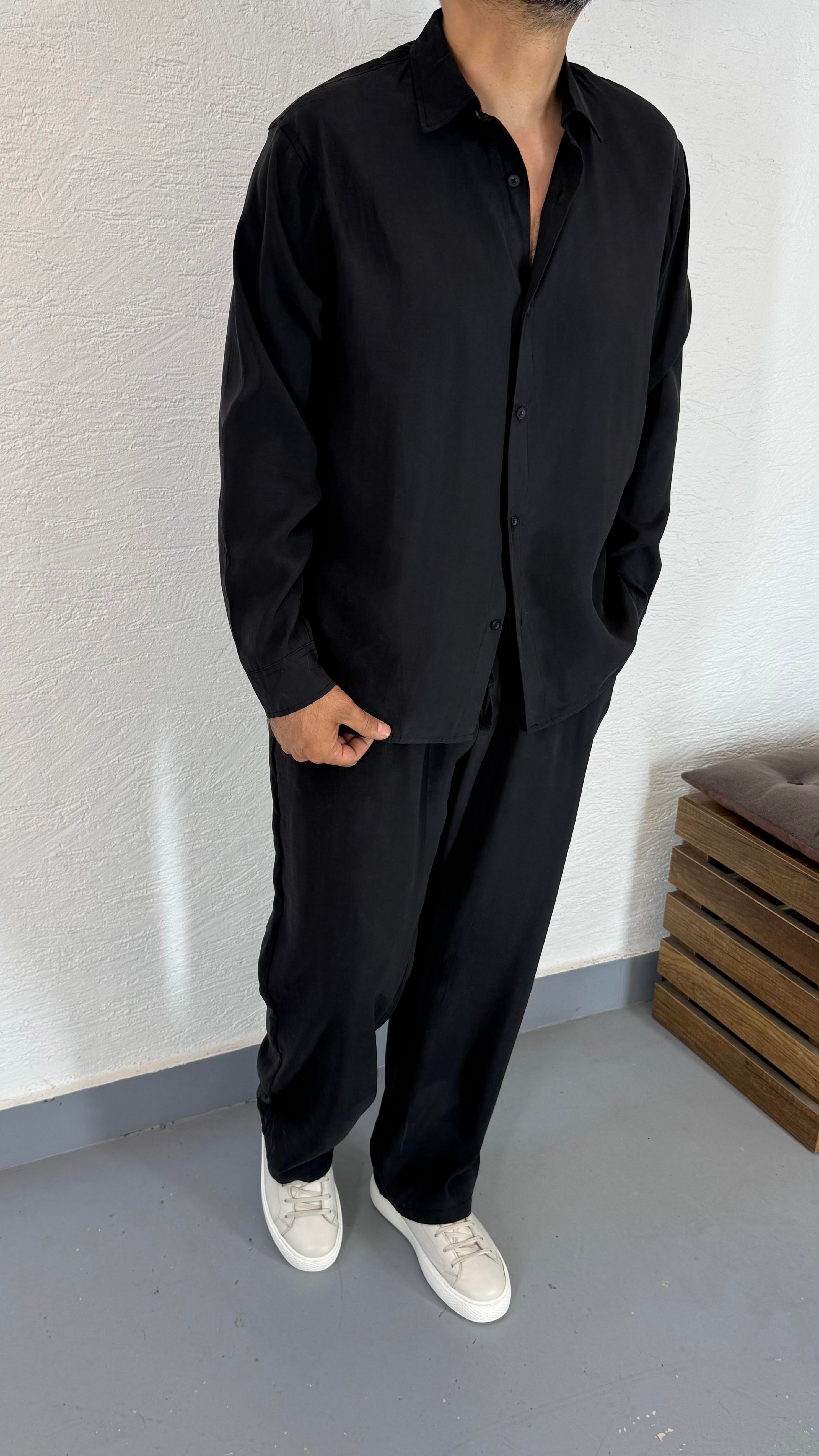 Overisze Gömlek Ve Baggyy Pantolon