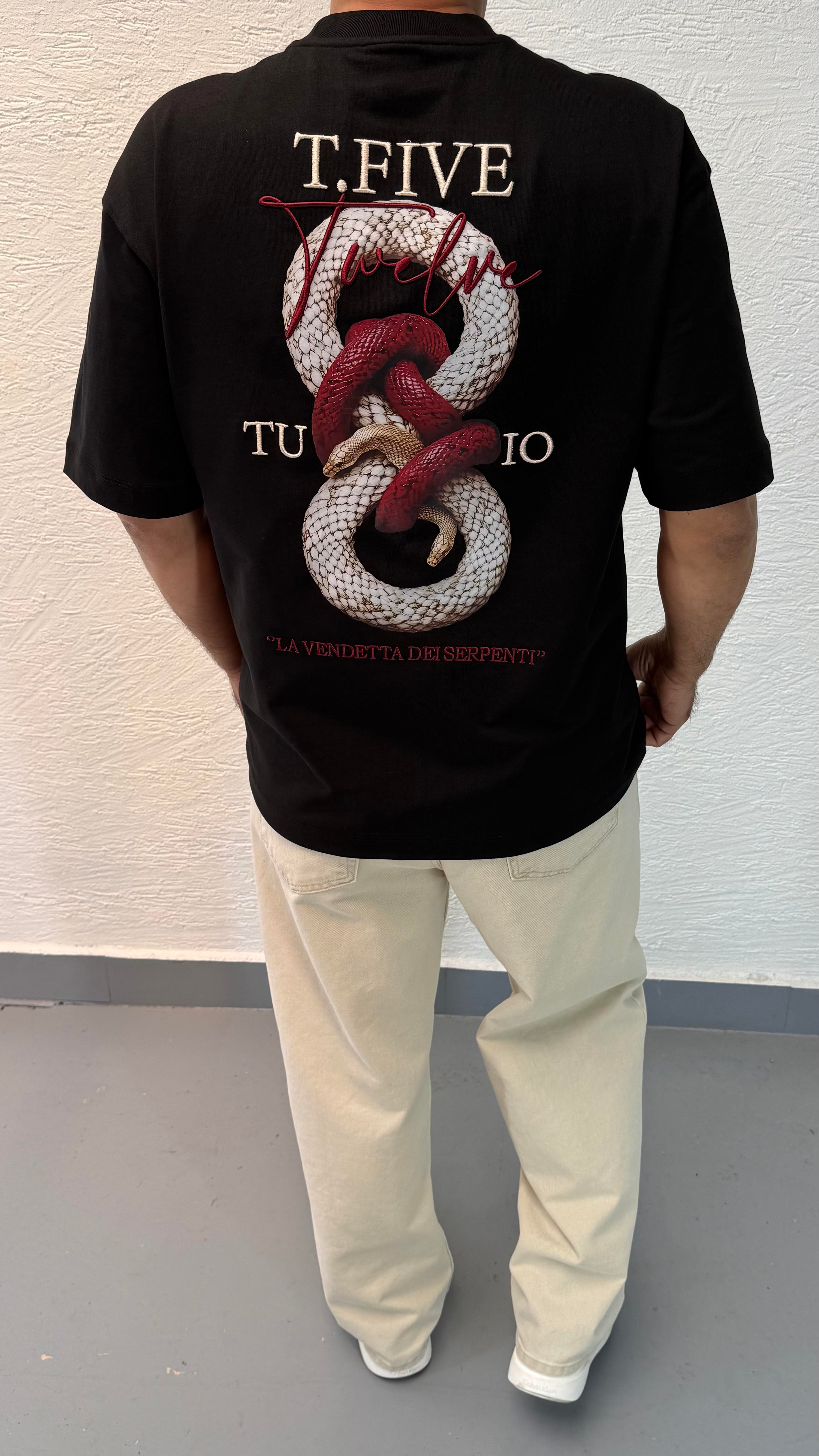Oversize Baskı Ve Nakış Detay T-Shirt
