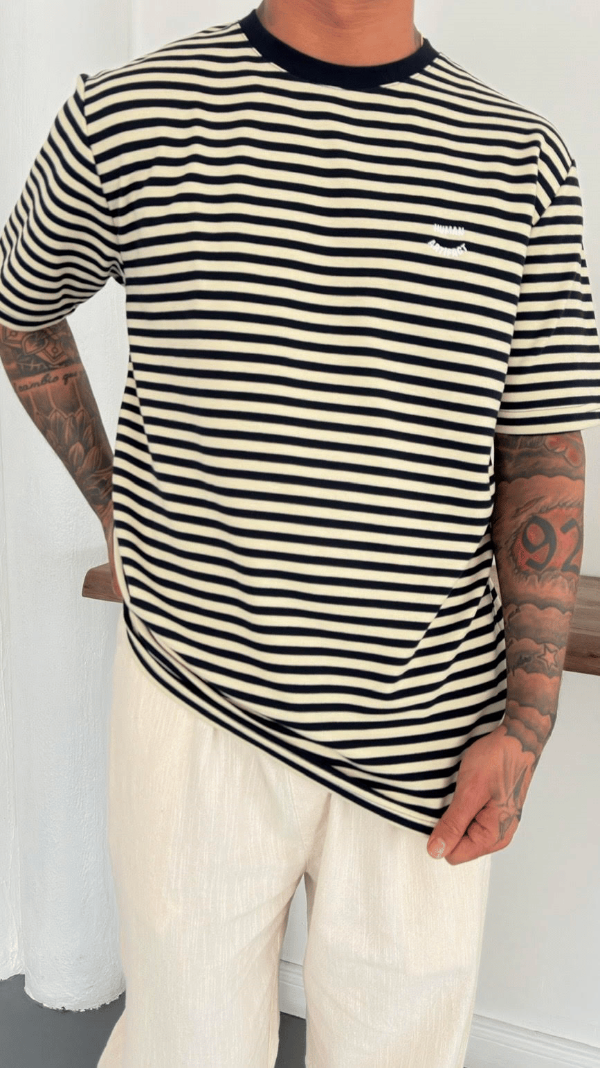 Oversize Çizgili TShirt