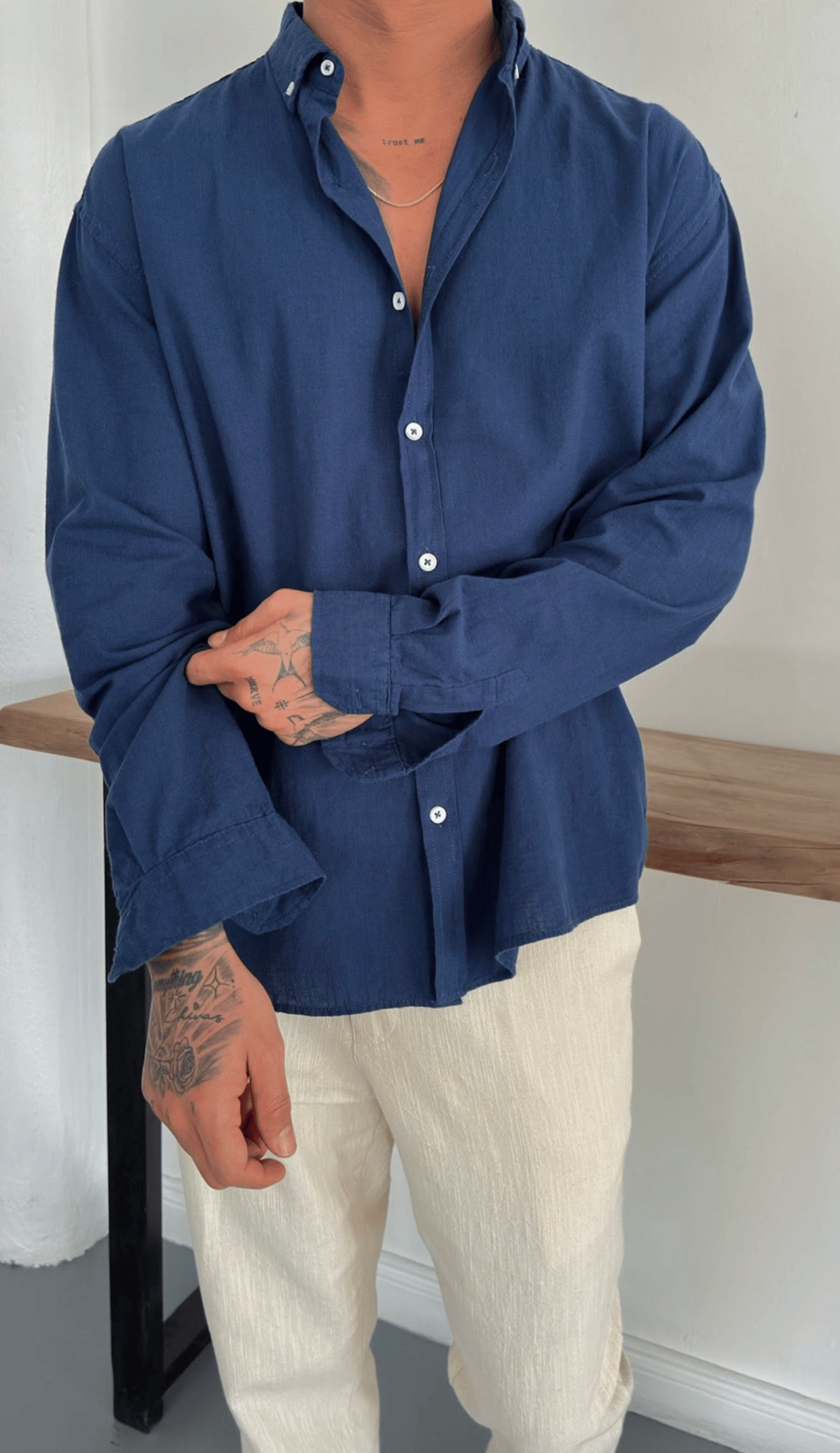 Oversize Fresh Keten Gömlek