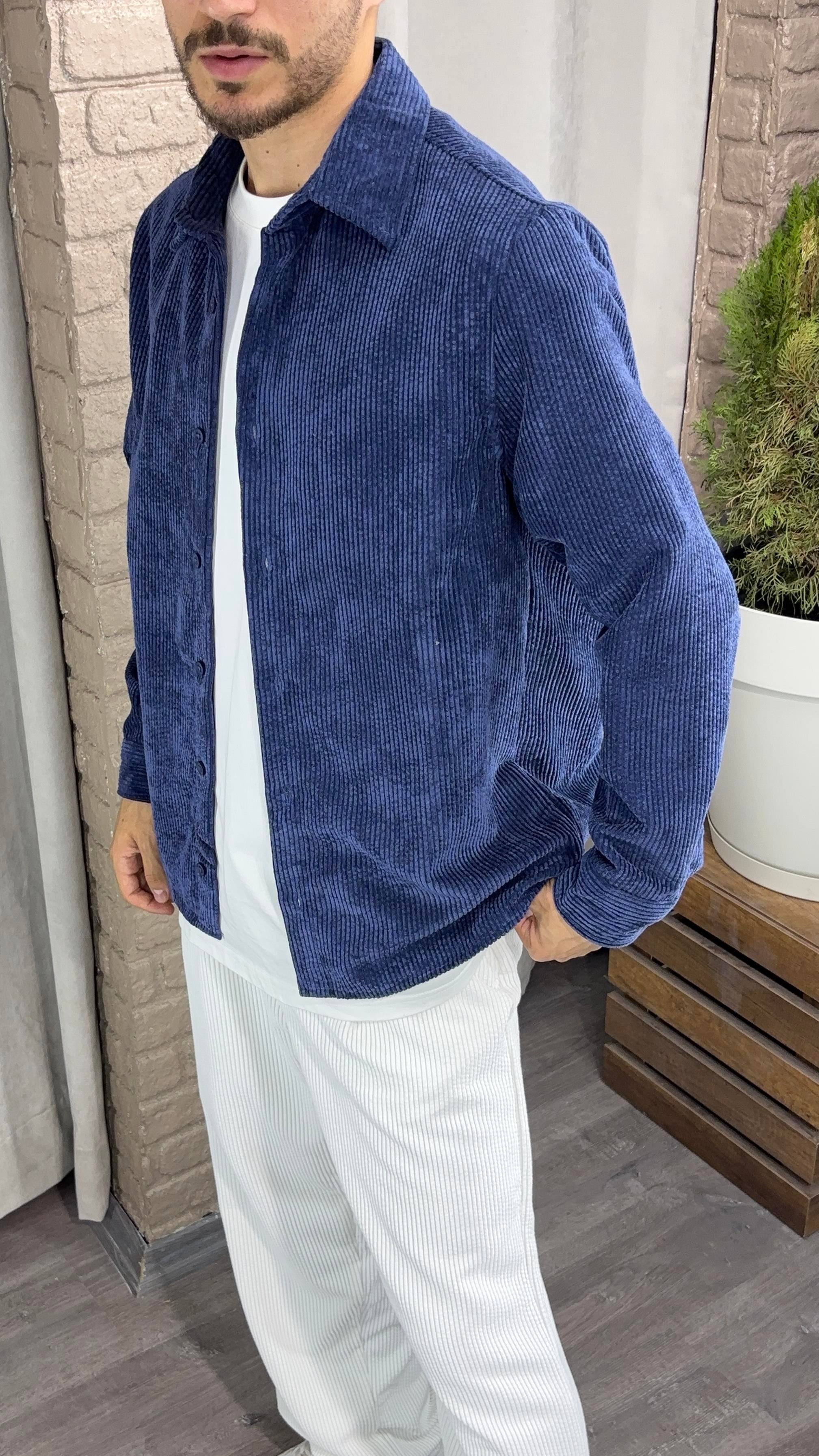 Oversize Kadife Gömlek 