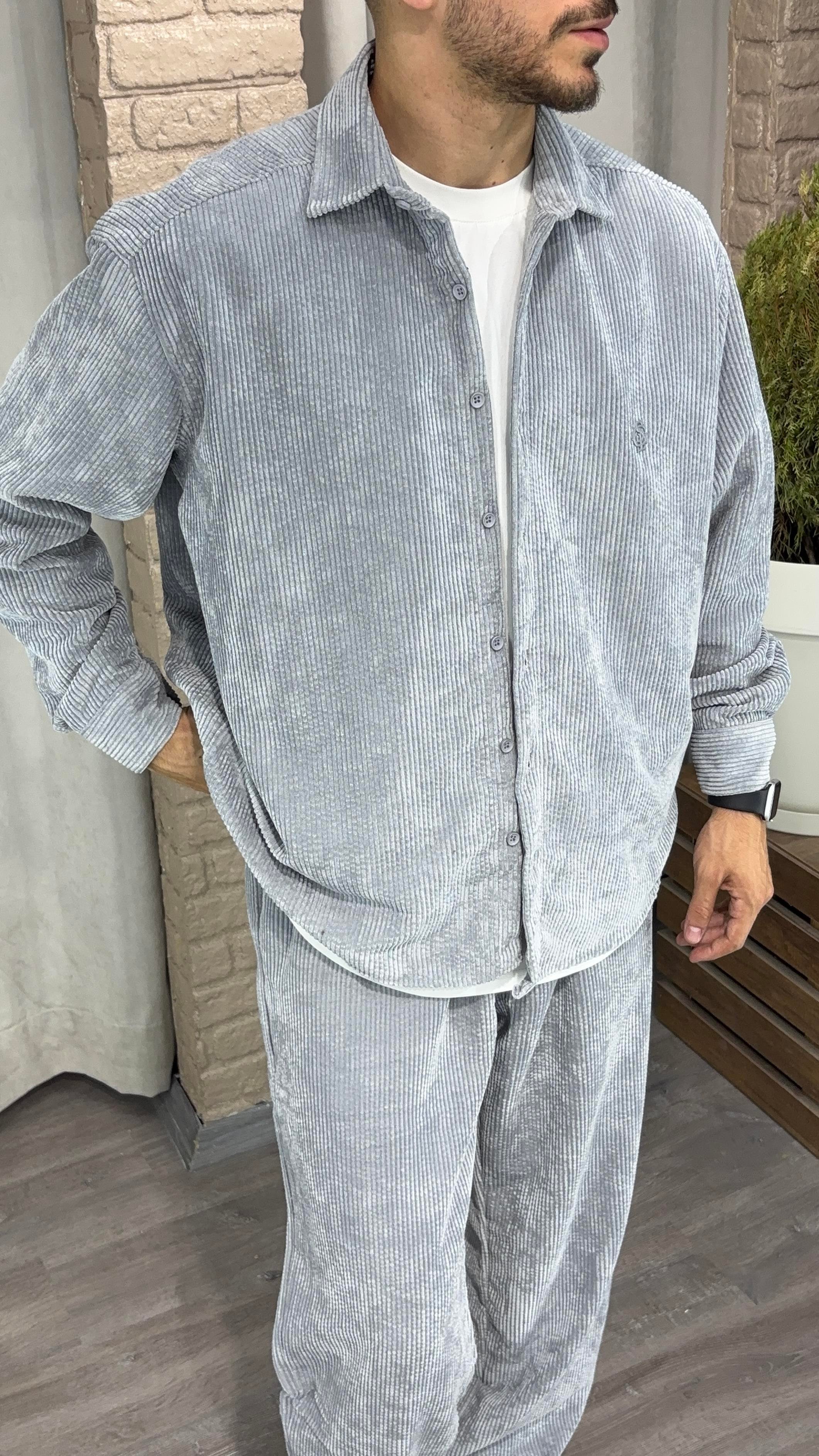 Oversize Kadife Gömlek