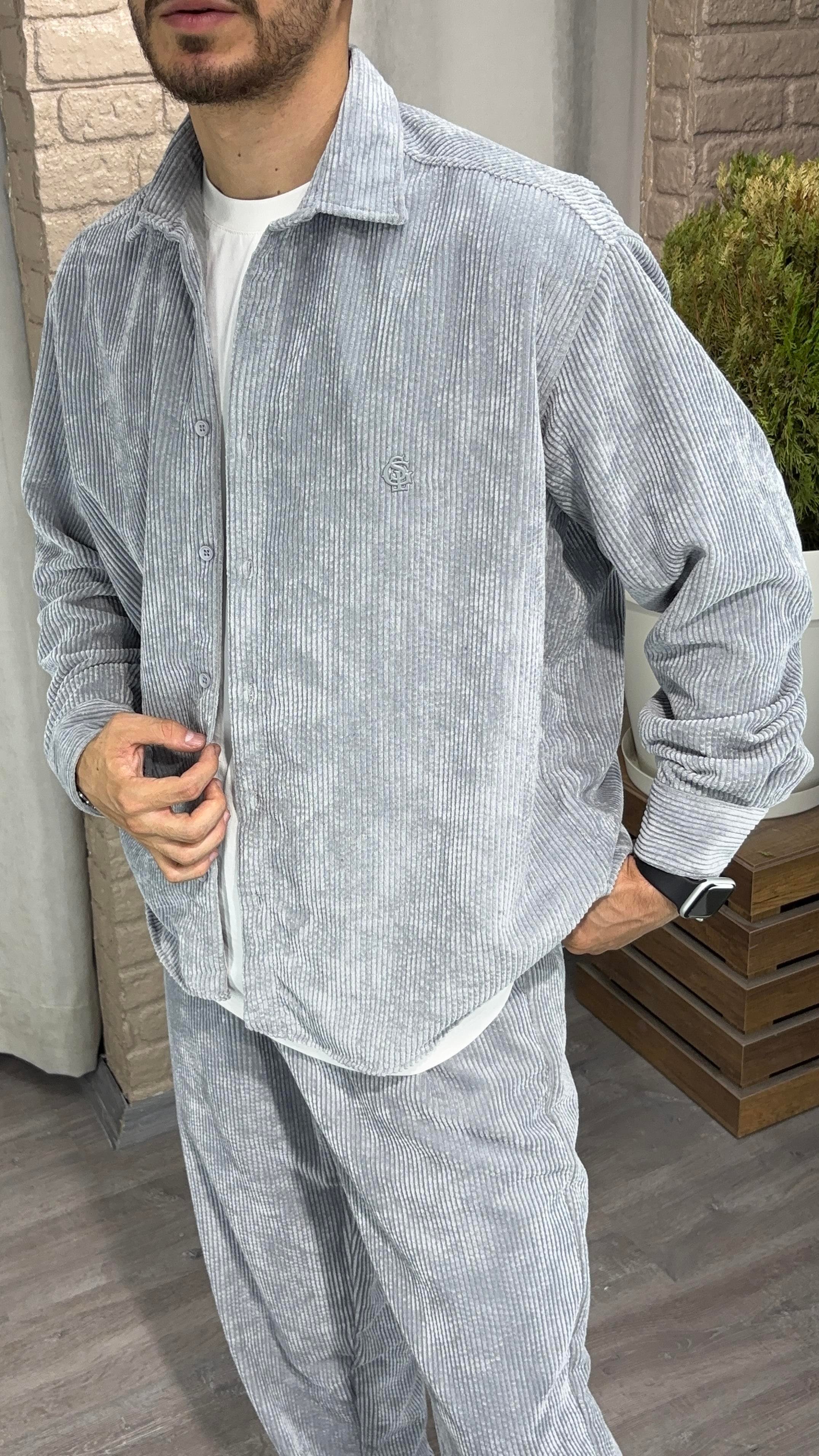 Oversize Kadife Gömlek