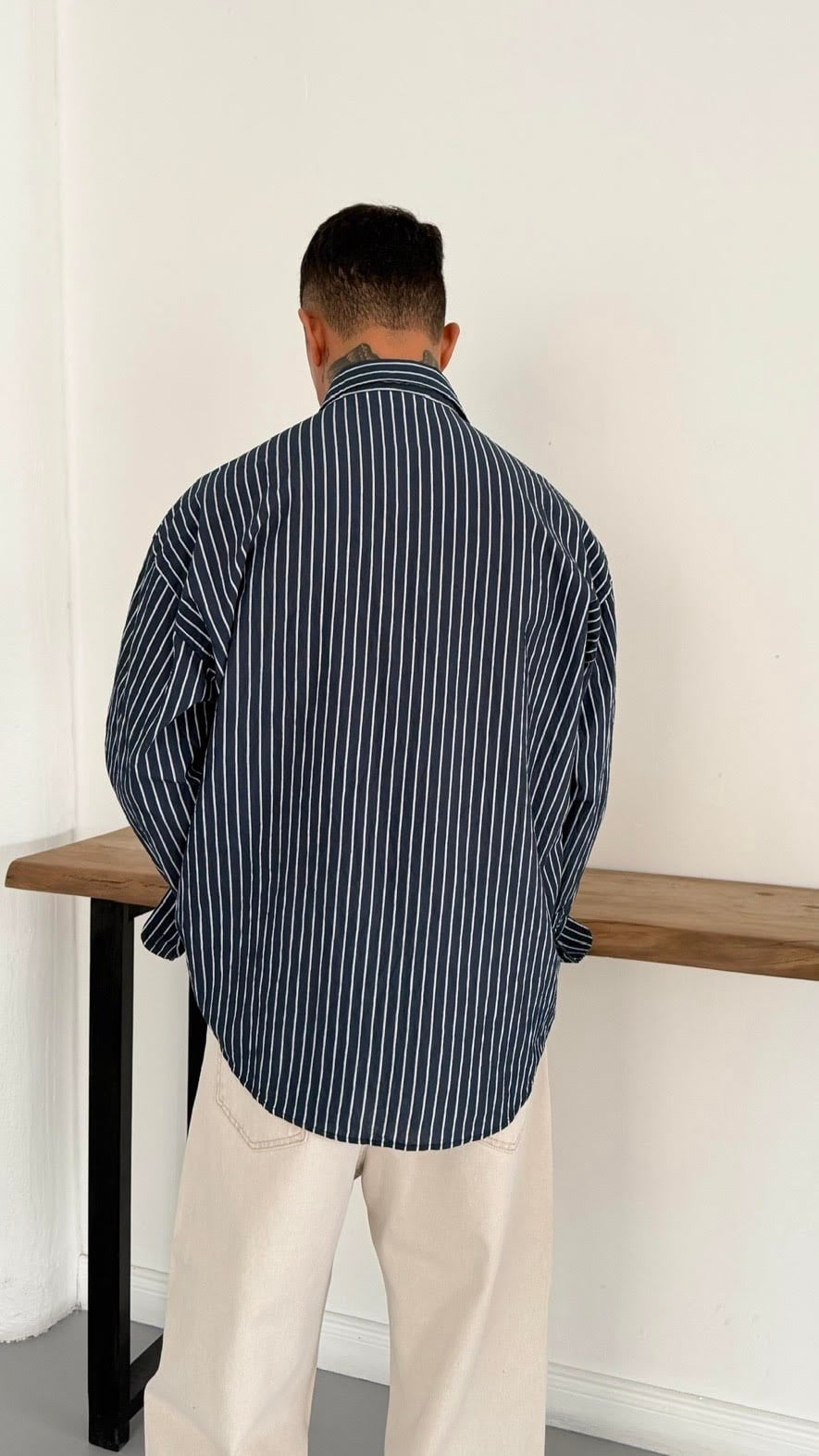 Oversize Nakış Detay Gömlek