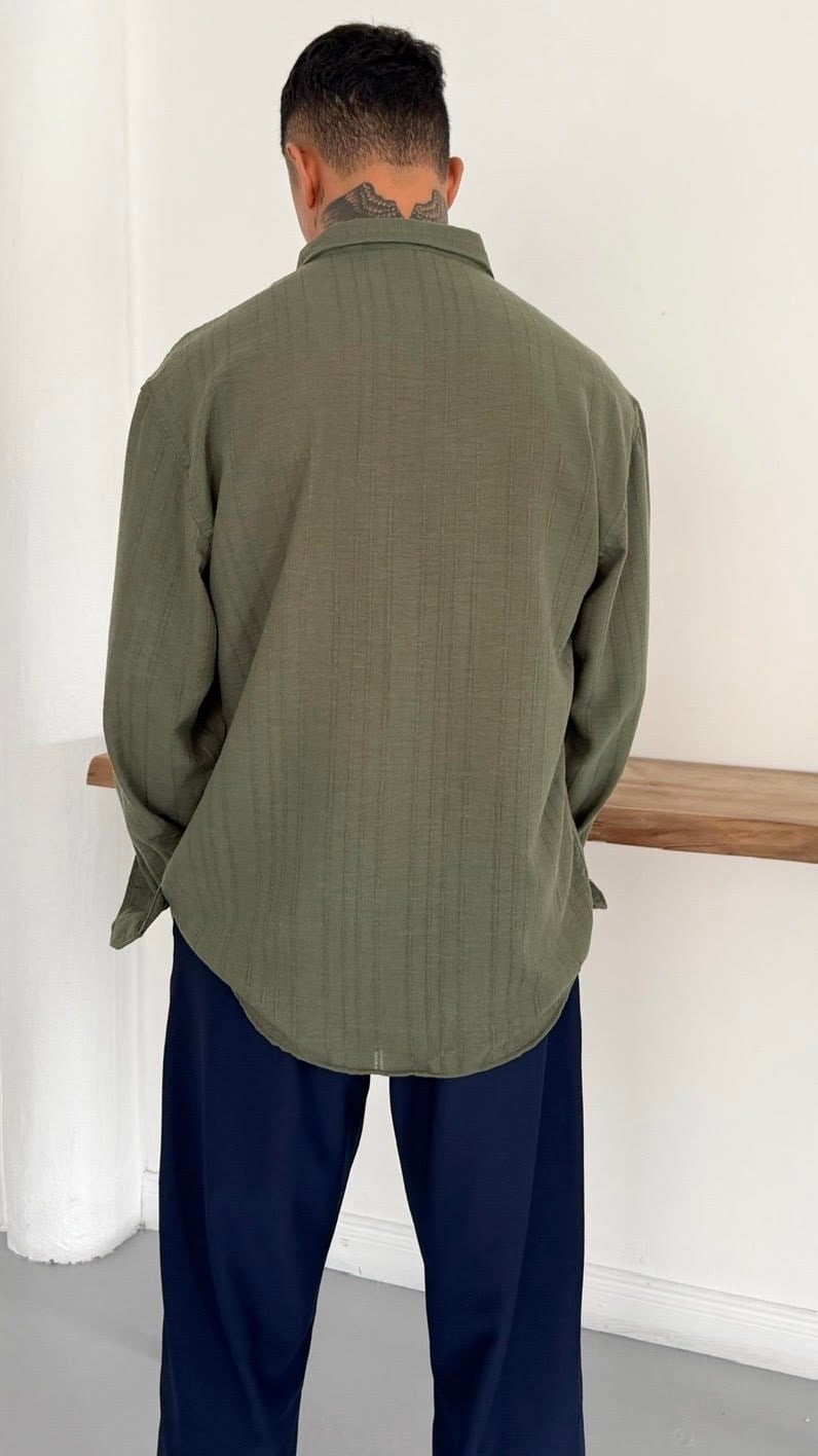 Oversize Nakış Detay Gömlek